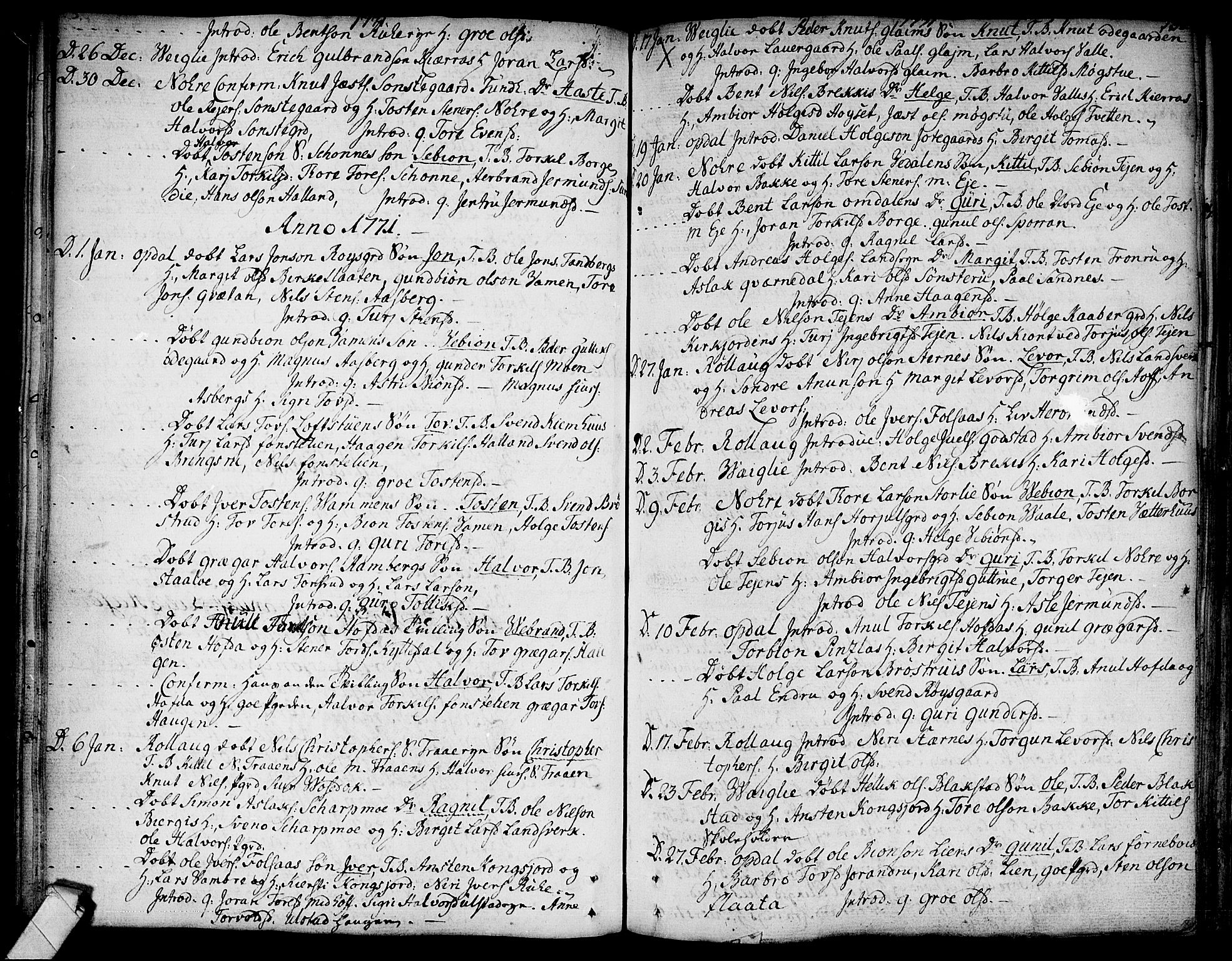 Rollag kirkebøker, SAKO/A-240/F/Fa/L0003: Parish register (official) no. I 3, 1743-1778, p. 130