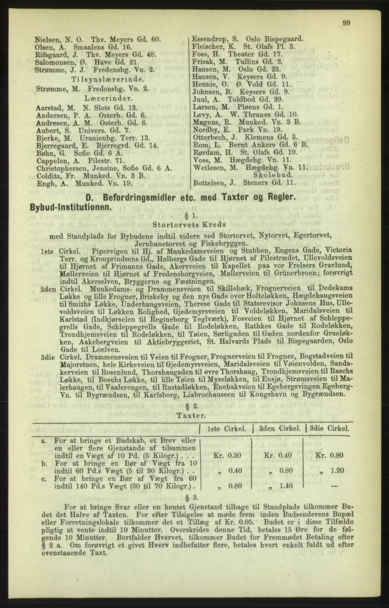 Kristiania/Oslo adressebok, PUBL/-, 1886, p. 99