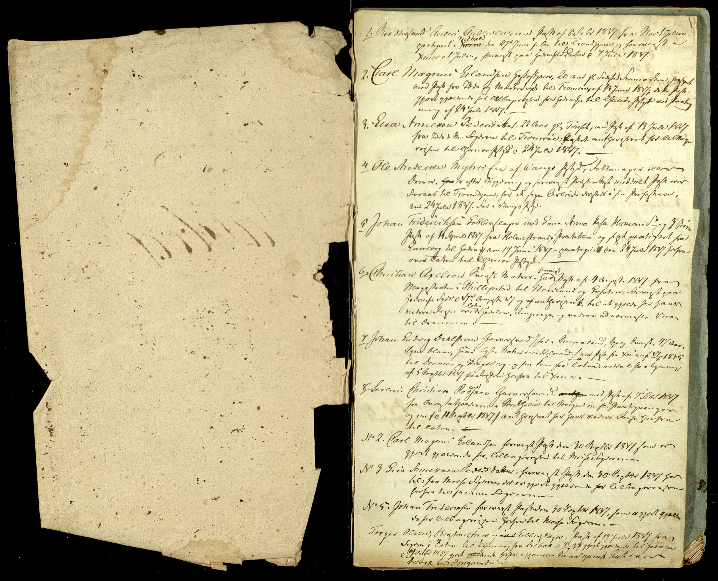 Hedemarken fogderi, AV/SAH-FOGDH-001/L/La/0002 / Passjournal, 1837-1843