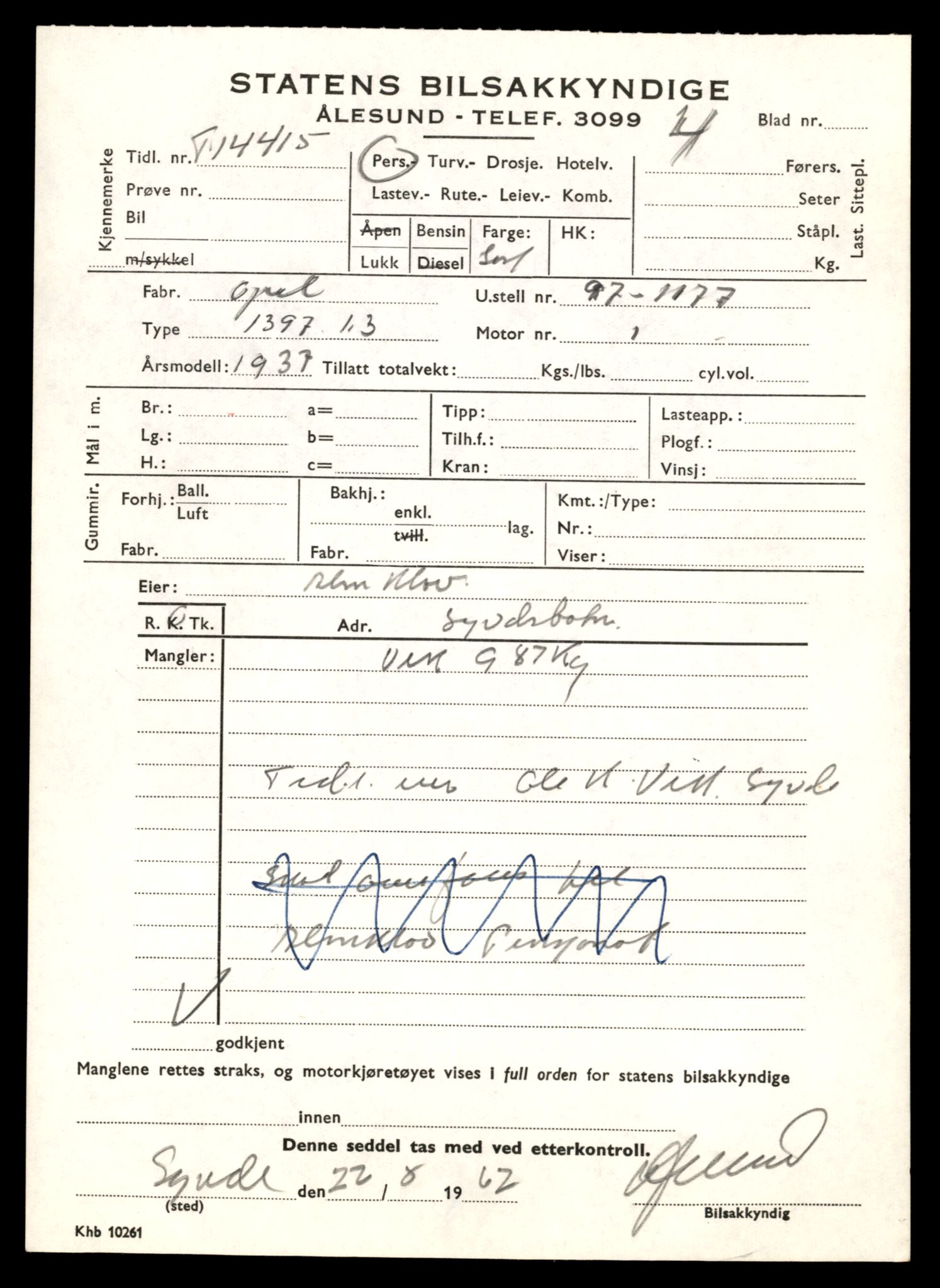 Møre og Romsdal vegkontor - Ålesund trafikkstasjon, AV/SAT-A-4099/F/Fe/L0045: Registreringskort for kjøretøy T 14320 - T 14444, 1927-1998, p. 2819