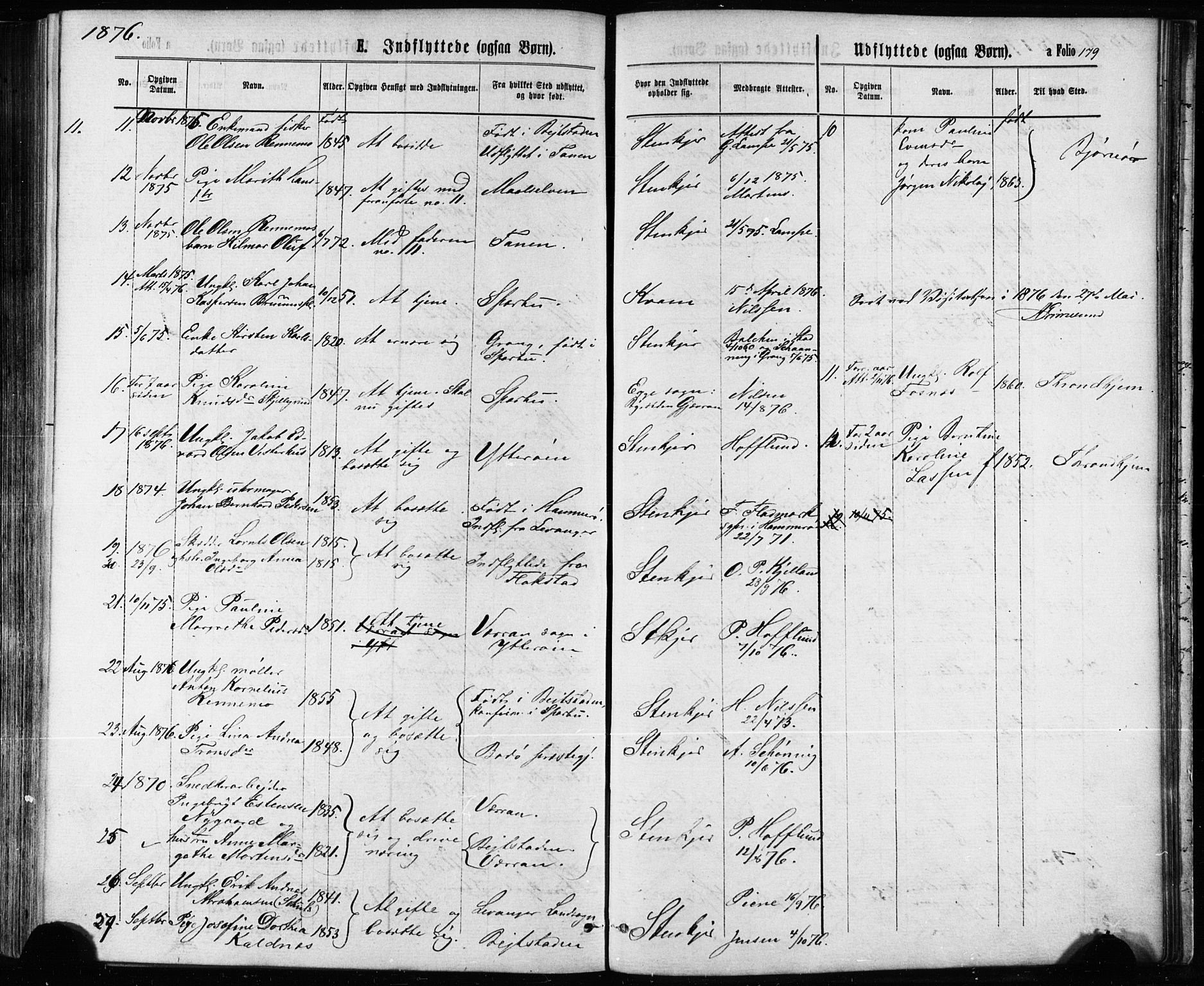 Ministerialprotokoller, klokkerbøker og fødselsregistre - Nord-Trøndelag, SAT/A-1458/739/L0370: Parish register (official) no. 739A02, 1868-1881, p. 179
