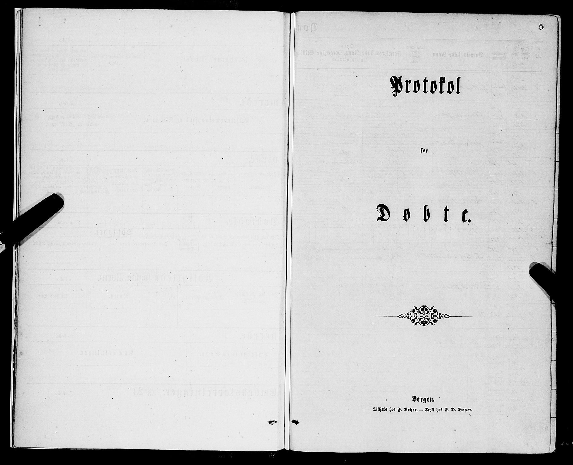 Domkirken sokneprestembete, SAB/A-74801/H/Haa/L0022: Parish register (official) no. B 5, 1872-1878, p. 4