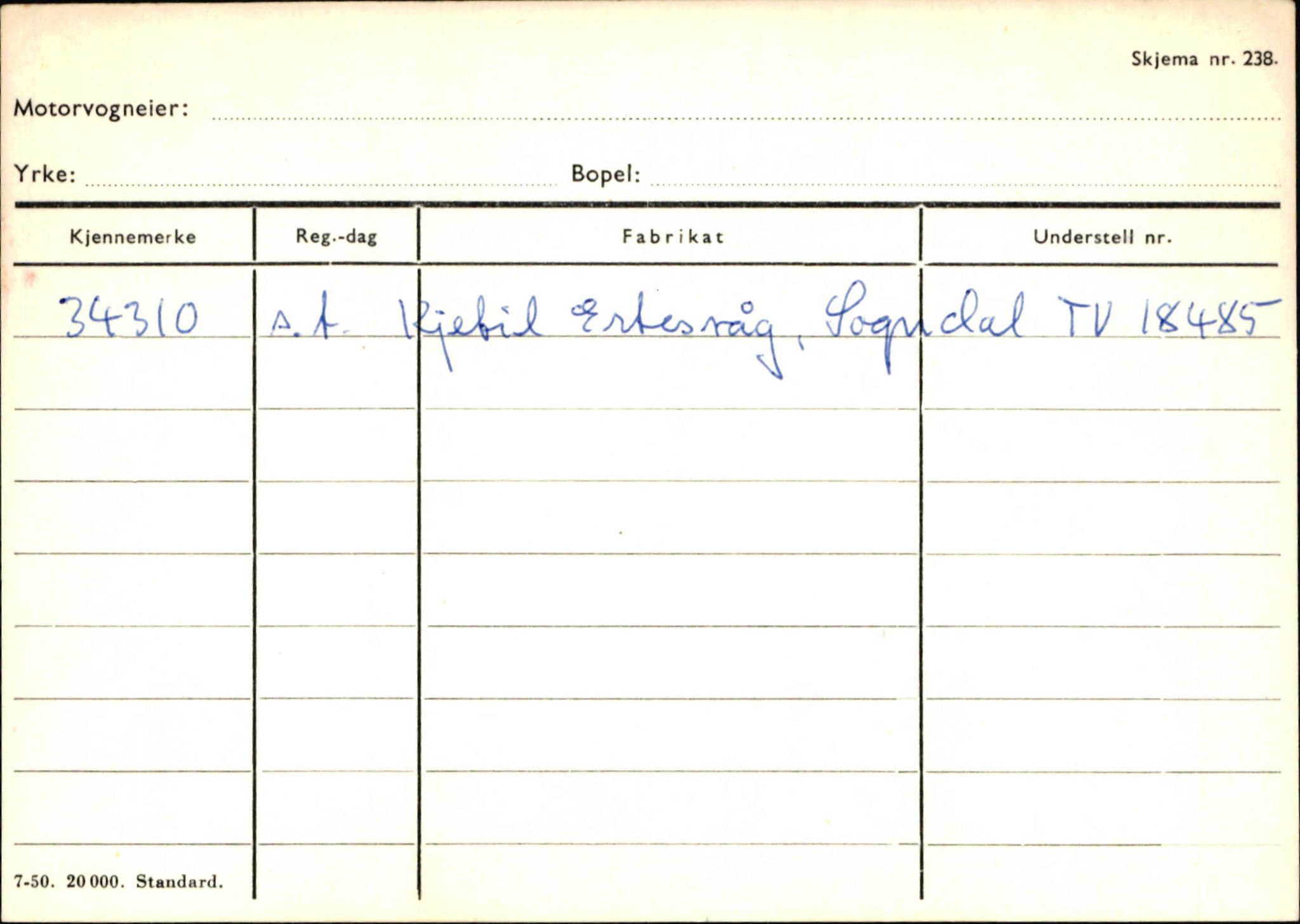 Statens vegvesen, Sogn og Fjordane vegkontor, AV/SAB-A-5301/4/F/L0131: Eigarregister Høyanger P-Å. Stryn S-Å, 1945-1975, p. 358