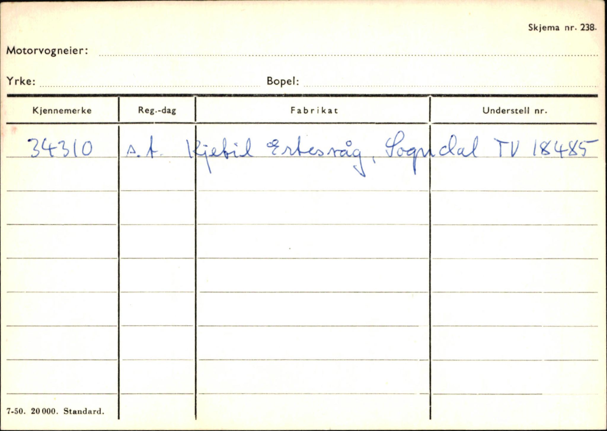 Statens vegvesen, Sogn og Fjordane vegkontor, SAB/A-5301/4/F/L0131: Eigarregister Høyanger P-Å. Stryn S-Å, 1945-1975, p. 358