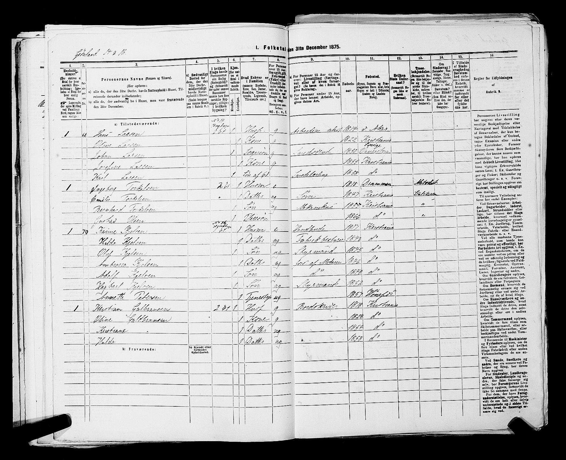 RA, 1875 census for 0301 Kristiania, 1875, p. 7441
