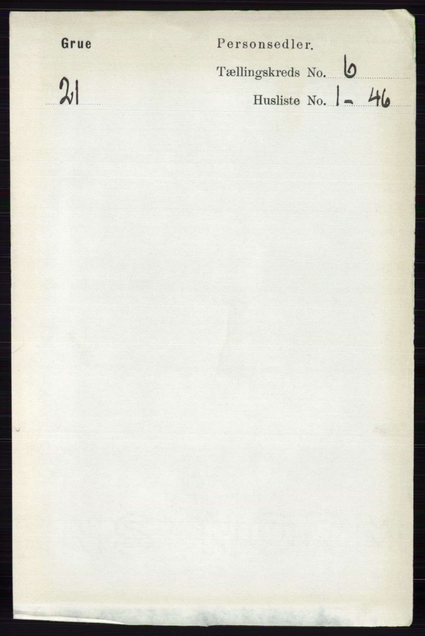 RA, 1891 census for 0423 Grue, 1891, p. 3235