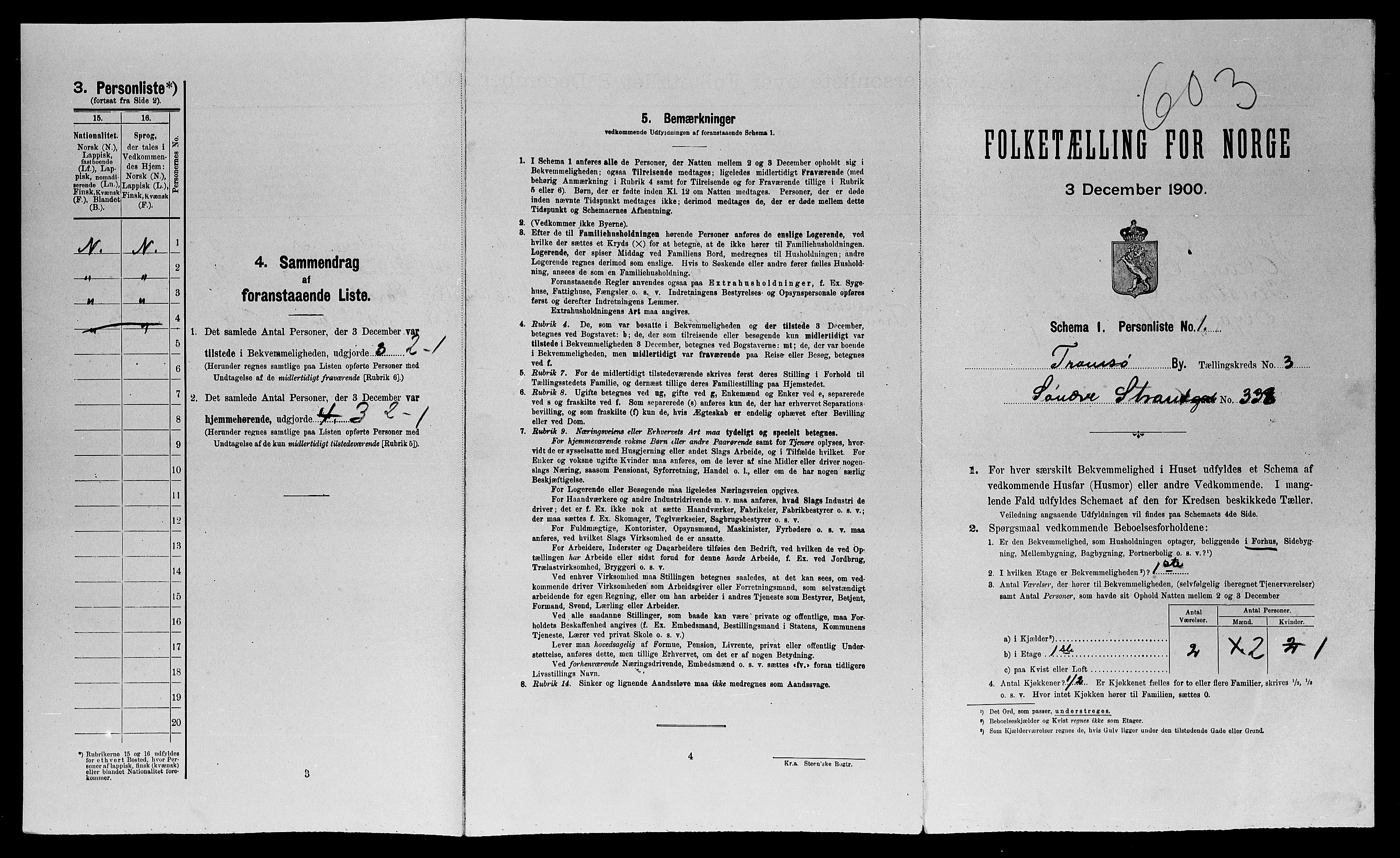 SATØ, 1900 census for Tromsø, 1900, p. 710