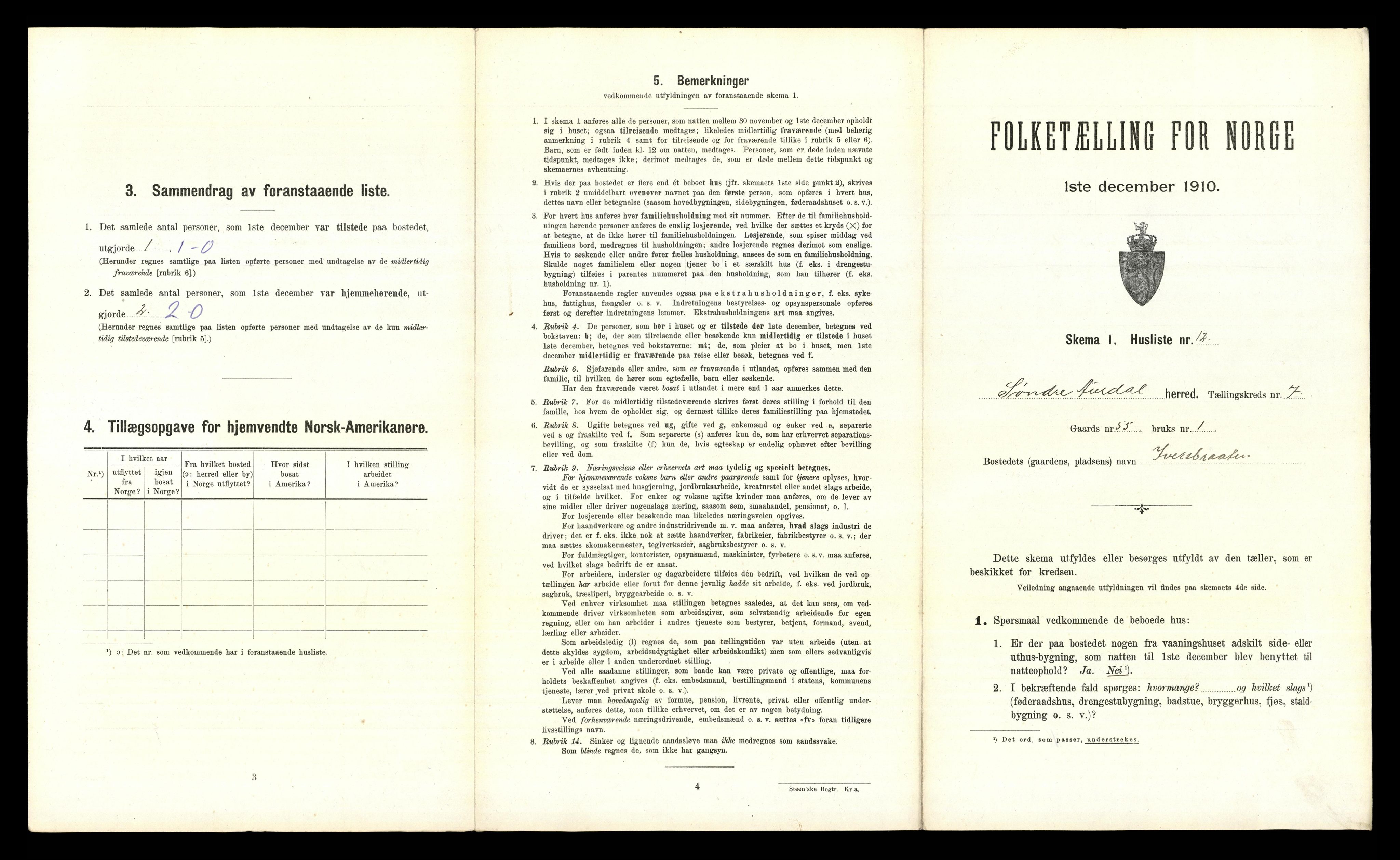 RA, 1910 census for Sør-Aurdal, 1910, p. 763