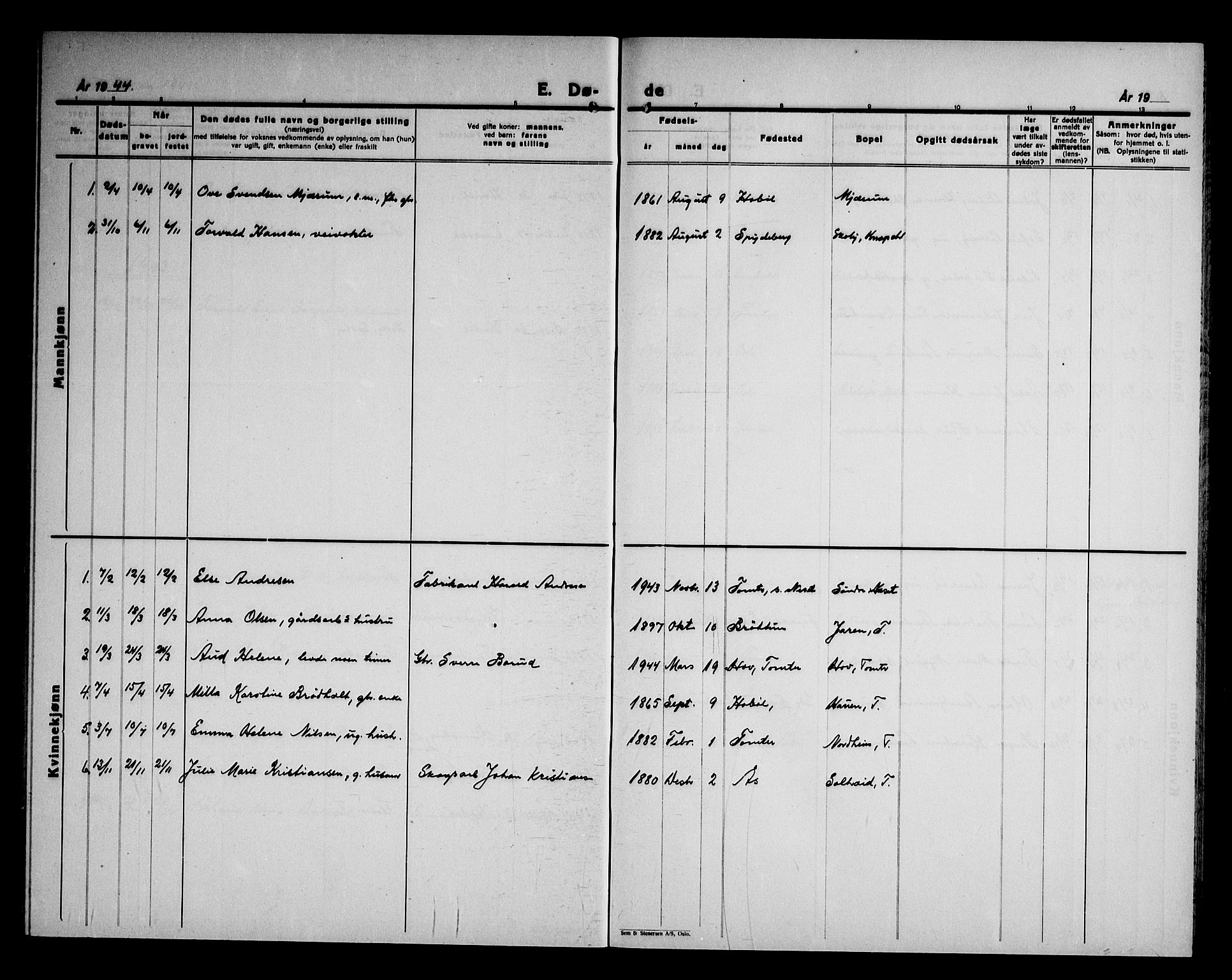 Hobøl prestekontor Kirkebøker, AV/SAO-A-2002/G/Ga/L0002: Parish register (copy) no. I 2, 1928-1945