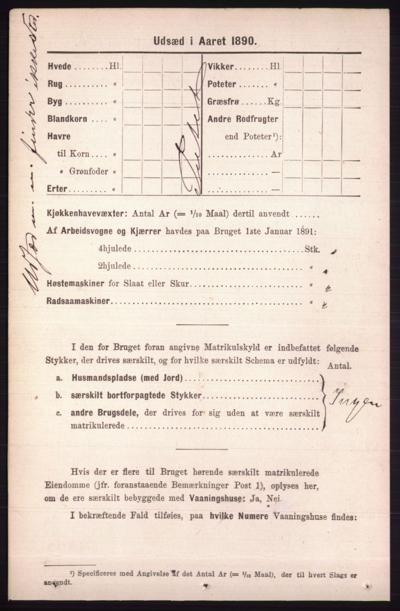 RA, 1891 census for 0438 Lille Elvedalen, 1891, p. 4857