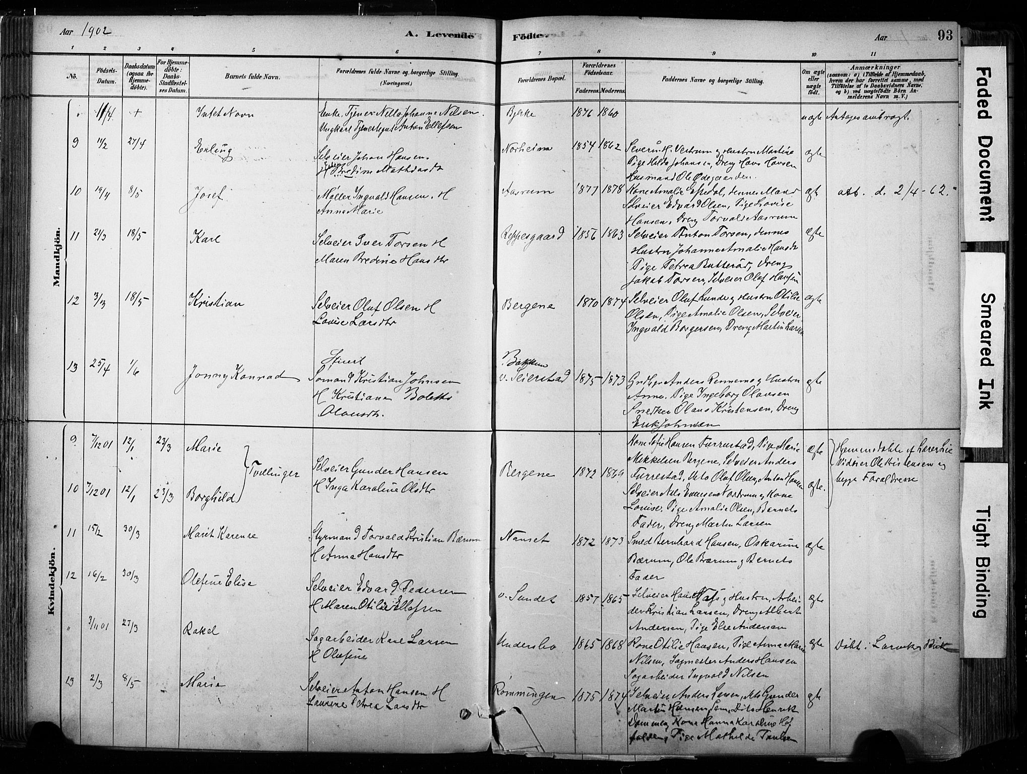 Hedrum kirkebøker, AV/SAKO-A-344/F/Fa/L0009: Parish register (official) no. I 9, 1881-1903, p. 93