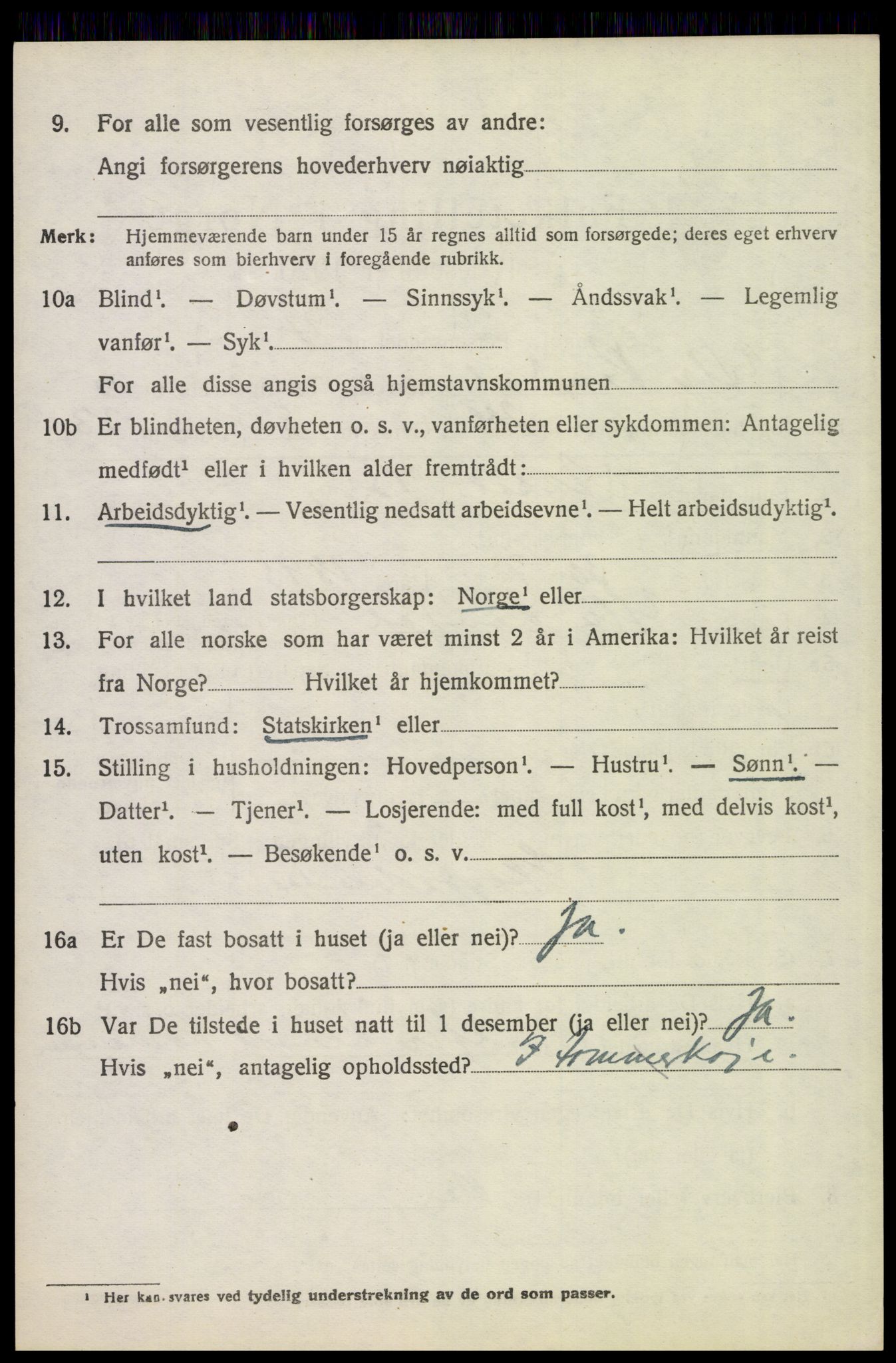 SAH, 1920 census for Ytre Rendal, 1920, p. 2918