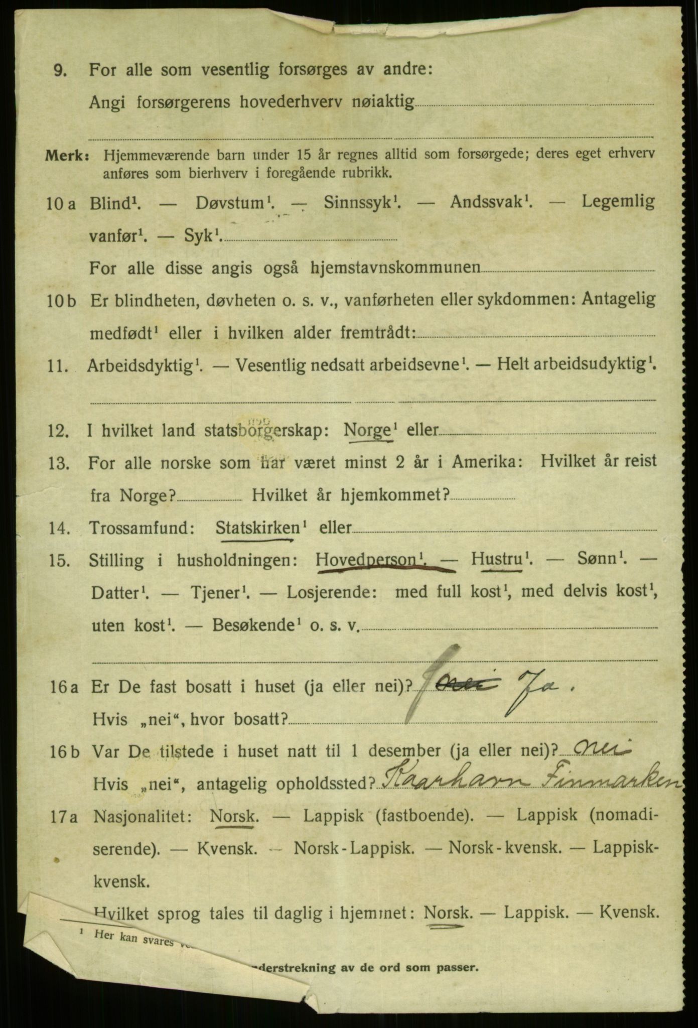 SATØ, 1920 census for Tromsø, 1920, p. 13528