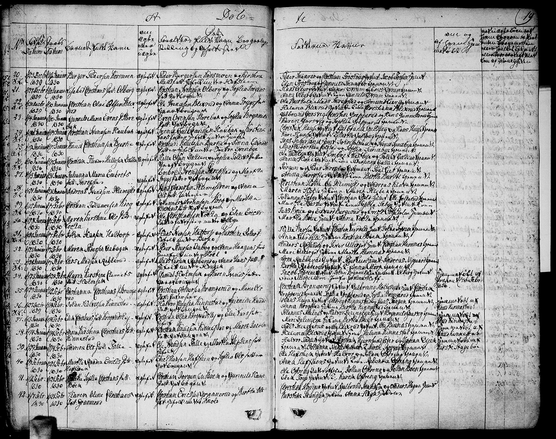 Høland prestekontor Kirkebøker, SAO/A-10346a/F/Fa/L0008: Parish register (official) no. I 8, 1827-1845, p. 19