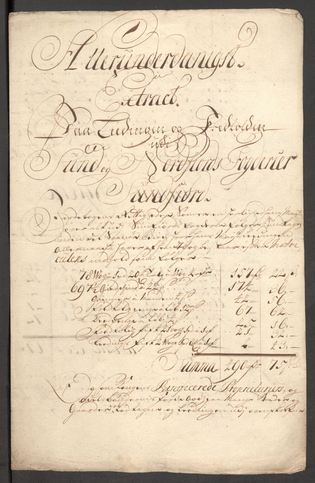 Rentekammeret inntil 1814, Reviderte regnskaper, Fogderegnskap, AV/RA-EA-4092/R53/L3432: Fogderegnskap Sunn- og Nordfjord, 1709, p. 213