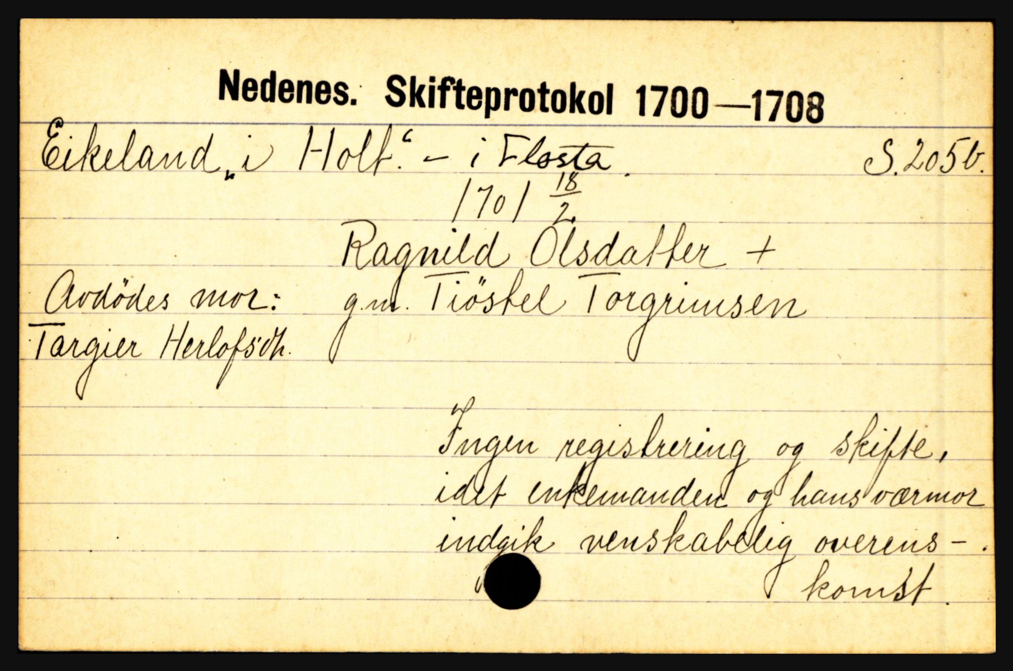 Nedenes sorenskriveri før 1824, AV/SAK-1221-0007/H, p. 5801