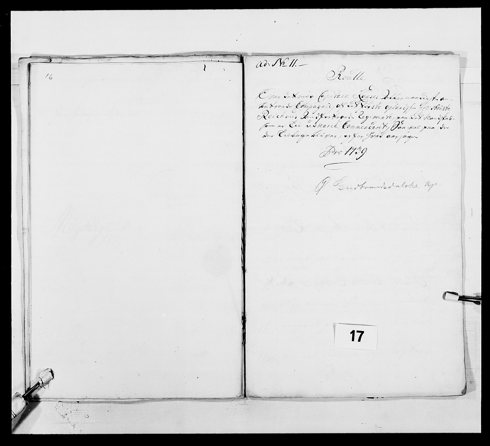 Kommanderende general (KG I) med Det norske krigsdirektorium, RA/EA-5419/E/Ea/L0502: 1. Opplandske regiment, 1720-1743, p. 167