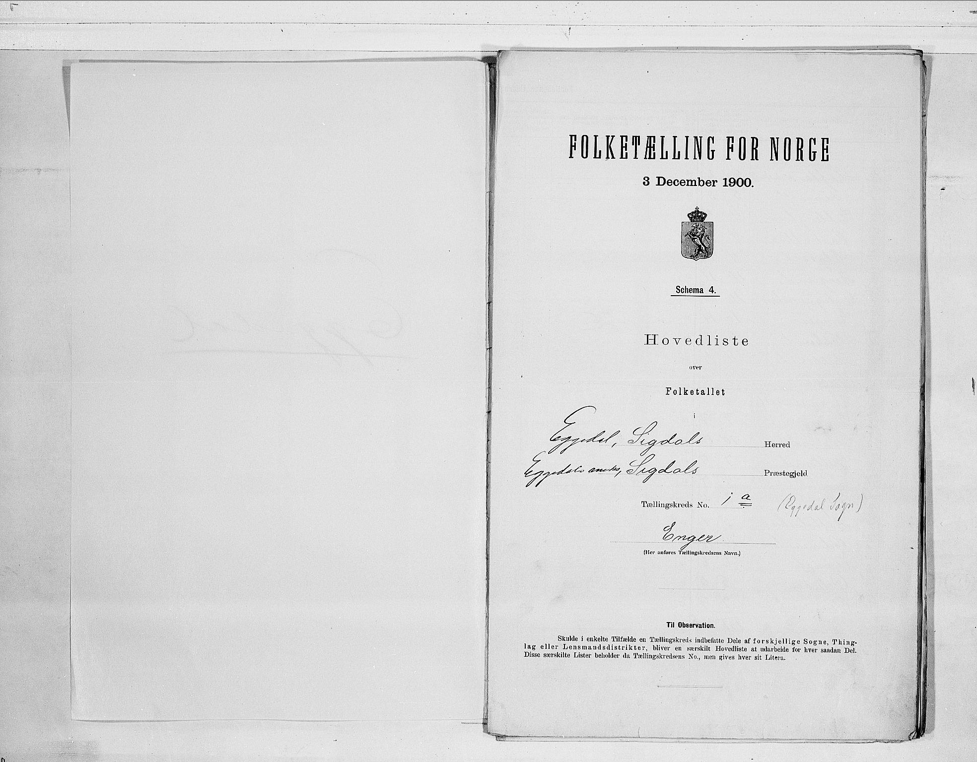 RA, 1900 census for Sigdal, 1900, p. 66