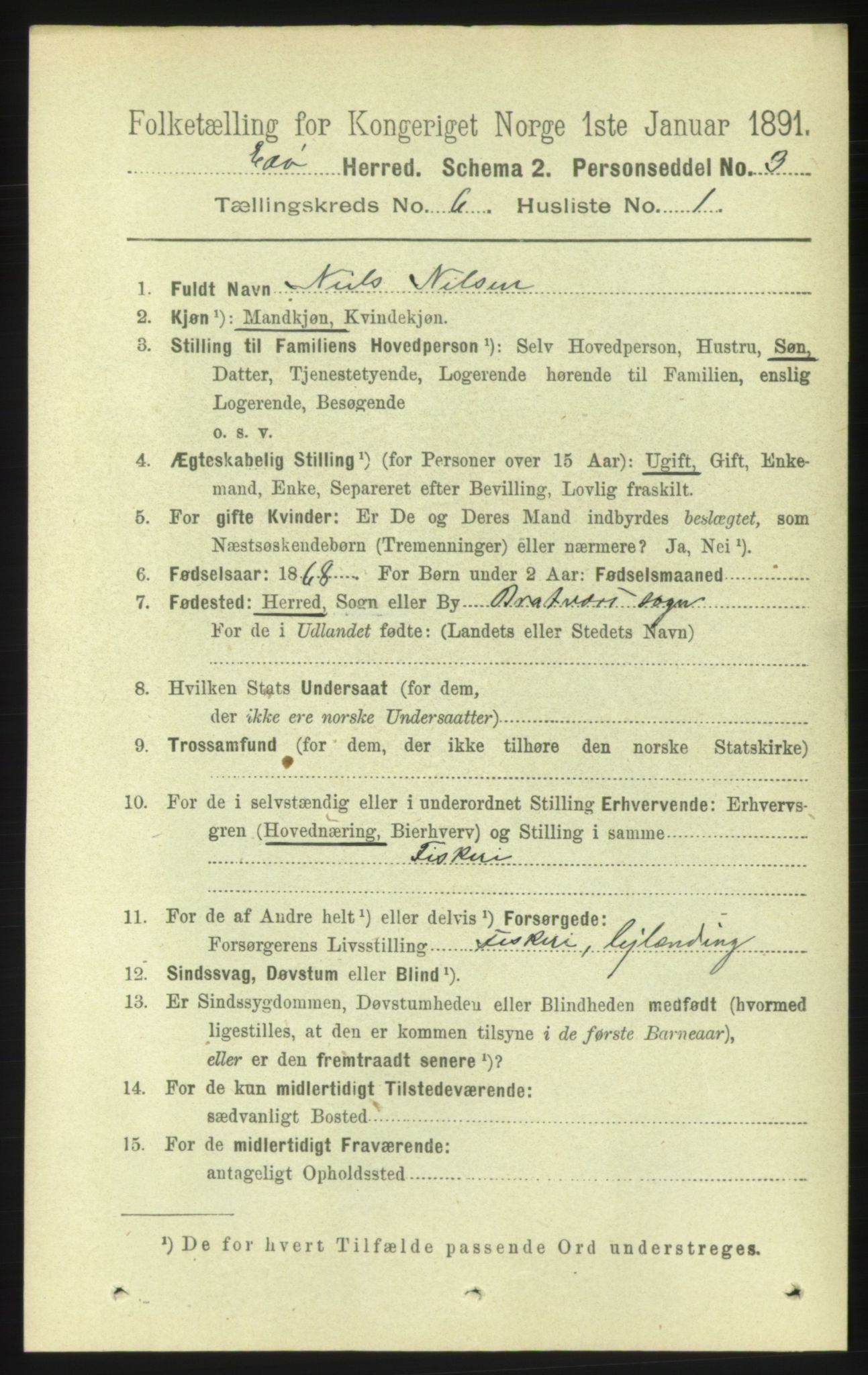 RA, 1891 census for 1573 Edøy, 1891, p. 1357