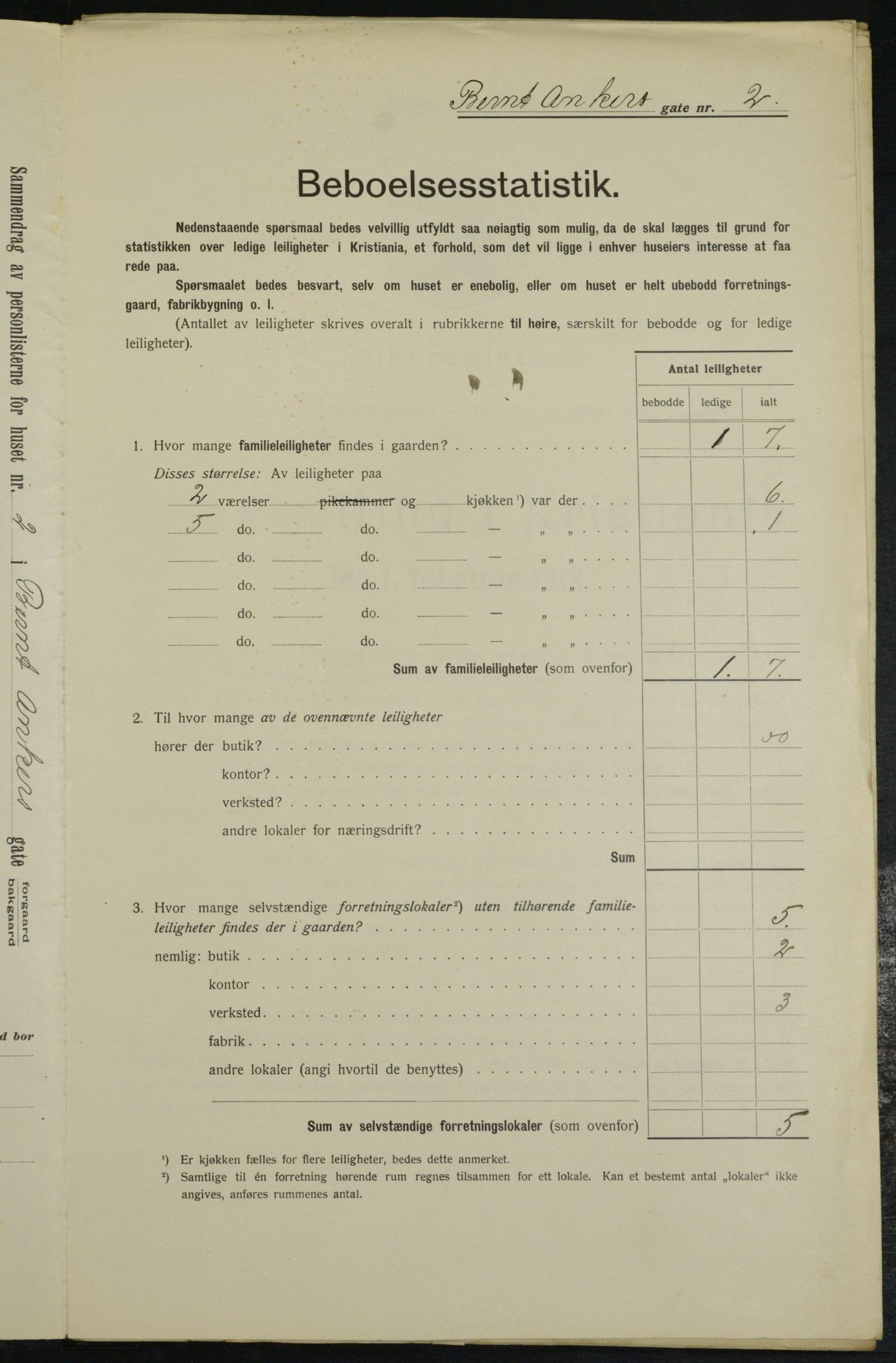 OBA, Municipal Census 1913 for Kristiania, 1913, p. 4410