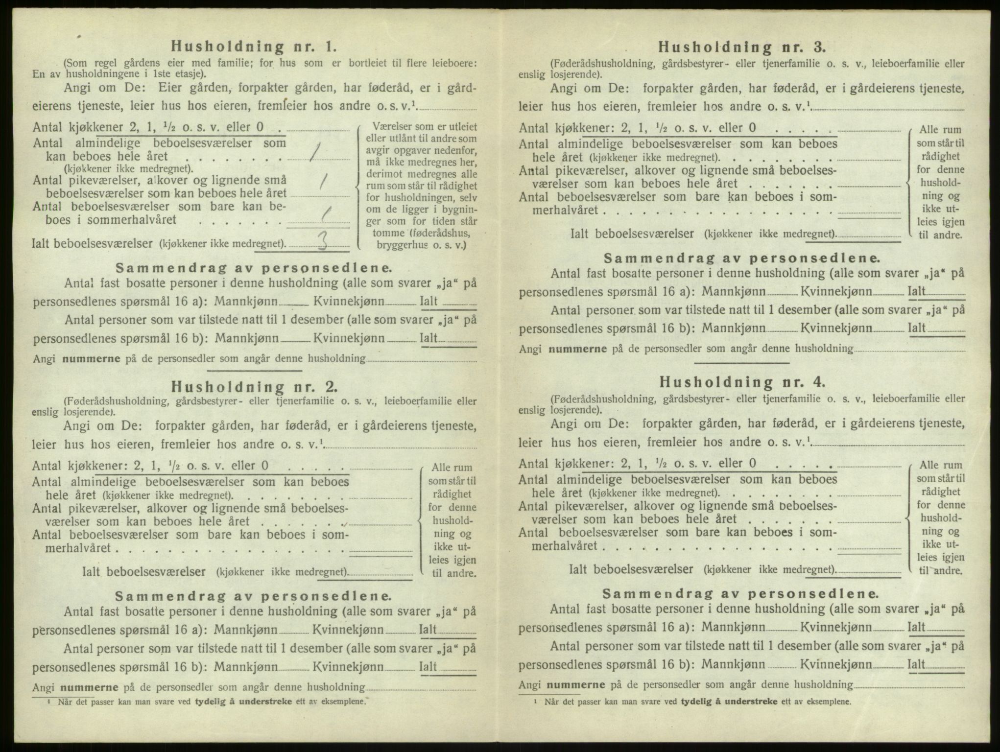 SAB, 1920 census for Ulvik, 1920, p. 68