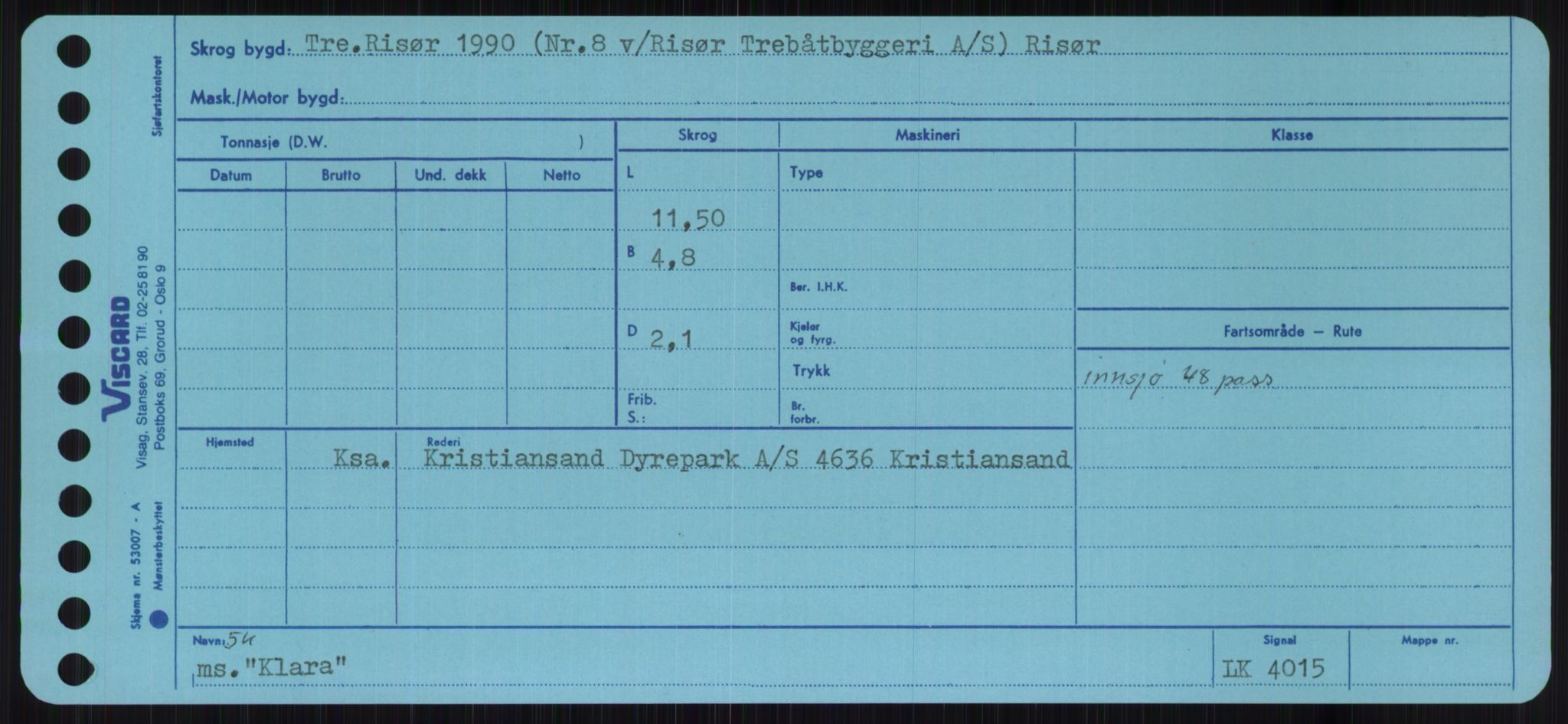 Sjøfartsdirektoratet med forløpere, Skipsmålingen, RA/S-1627/H/Ha/L0003/0001: Fartøy, Hilm-Mar / Fartøy, Hilm-Kol, p. 811