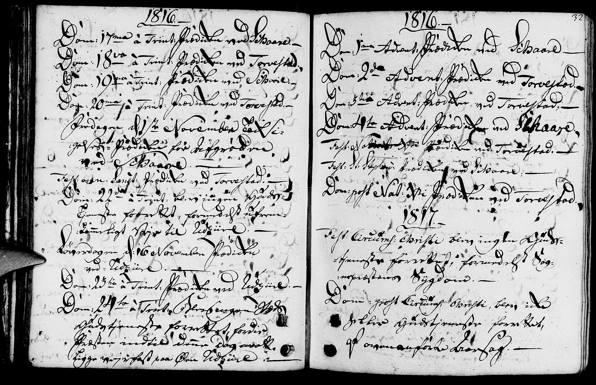 Torvastad sokneprestkontor, SAST/A -101857/H/Ha/Haa/L0002: Parish register (official) no. A 2, 1801-1817, p. 32