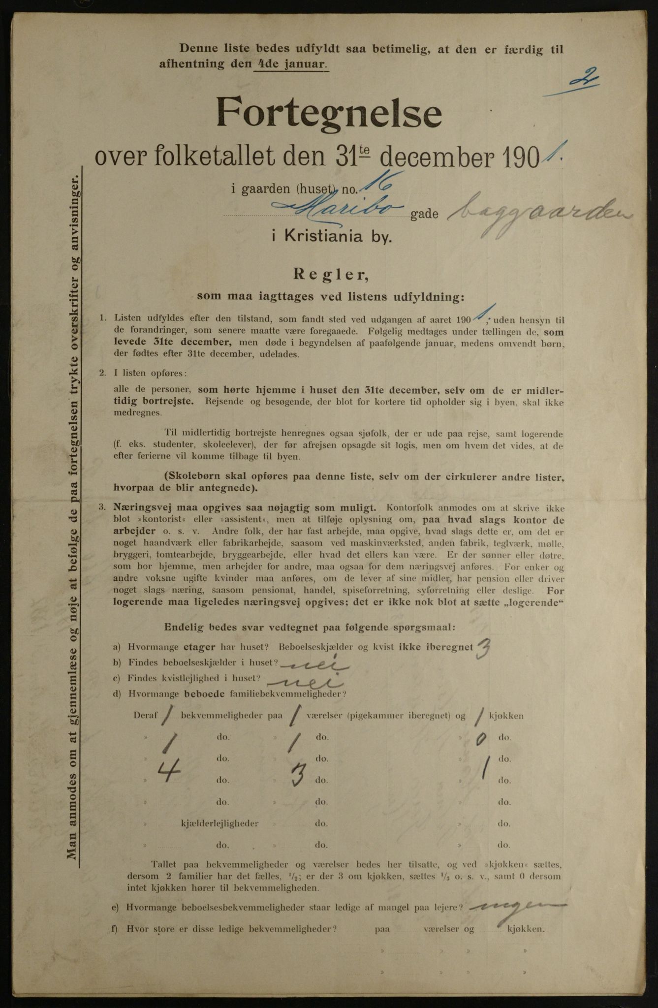 OBA, Municipal Census 1901 for Kristiania, 1901, p. 9344