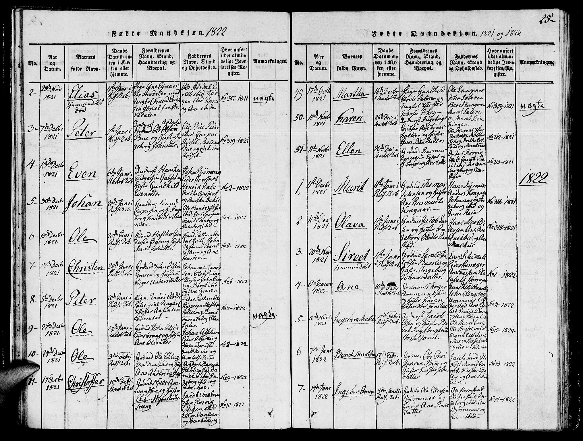Ministerialprotokoller, klokkerbøker og fødselsregistre - Sør-Trøndelag, SAT/A-1456/646/L0608: Parish register (official) no. 646A06, 1816-1825, p. 25