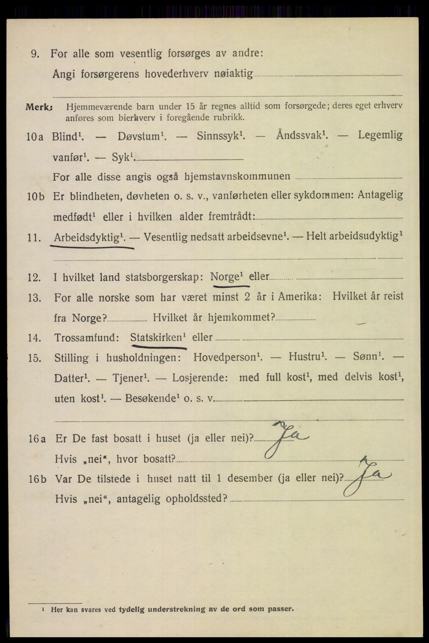 SAH, 1920 census for Trysil, 1920, p. 11900