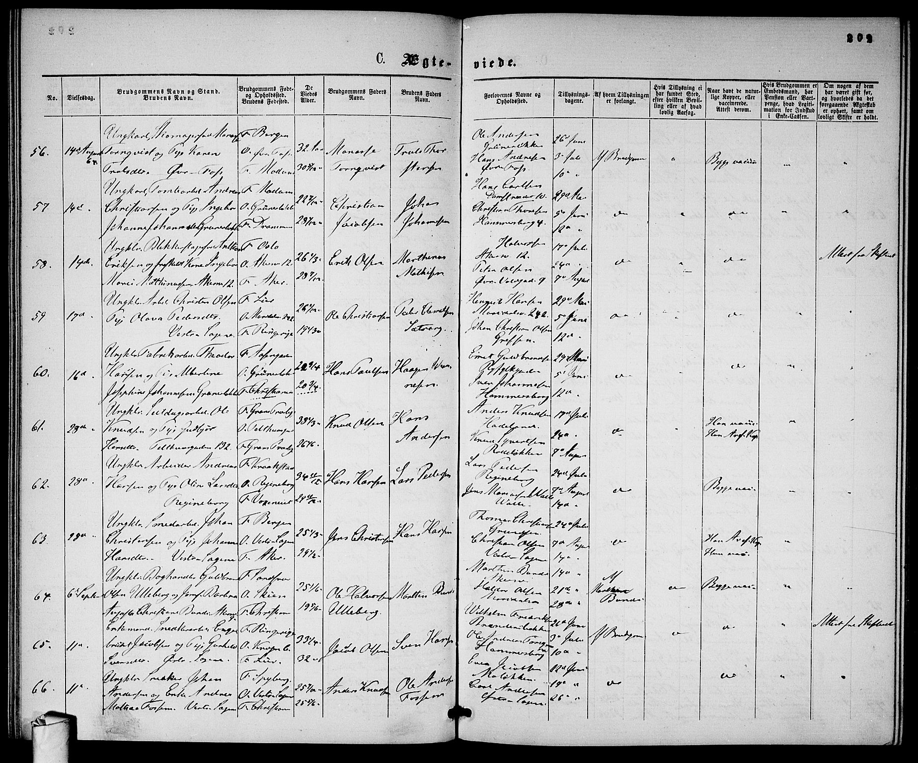 Gamle Aker prestekontor Kirkebøker, AV/SAO-A-10617a/G/L0001: Parish register (copy) no. 1, 1861-1868, p. 202