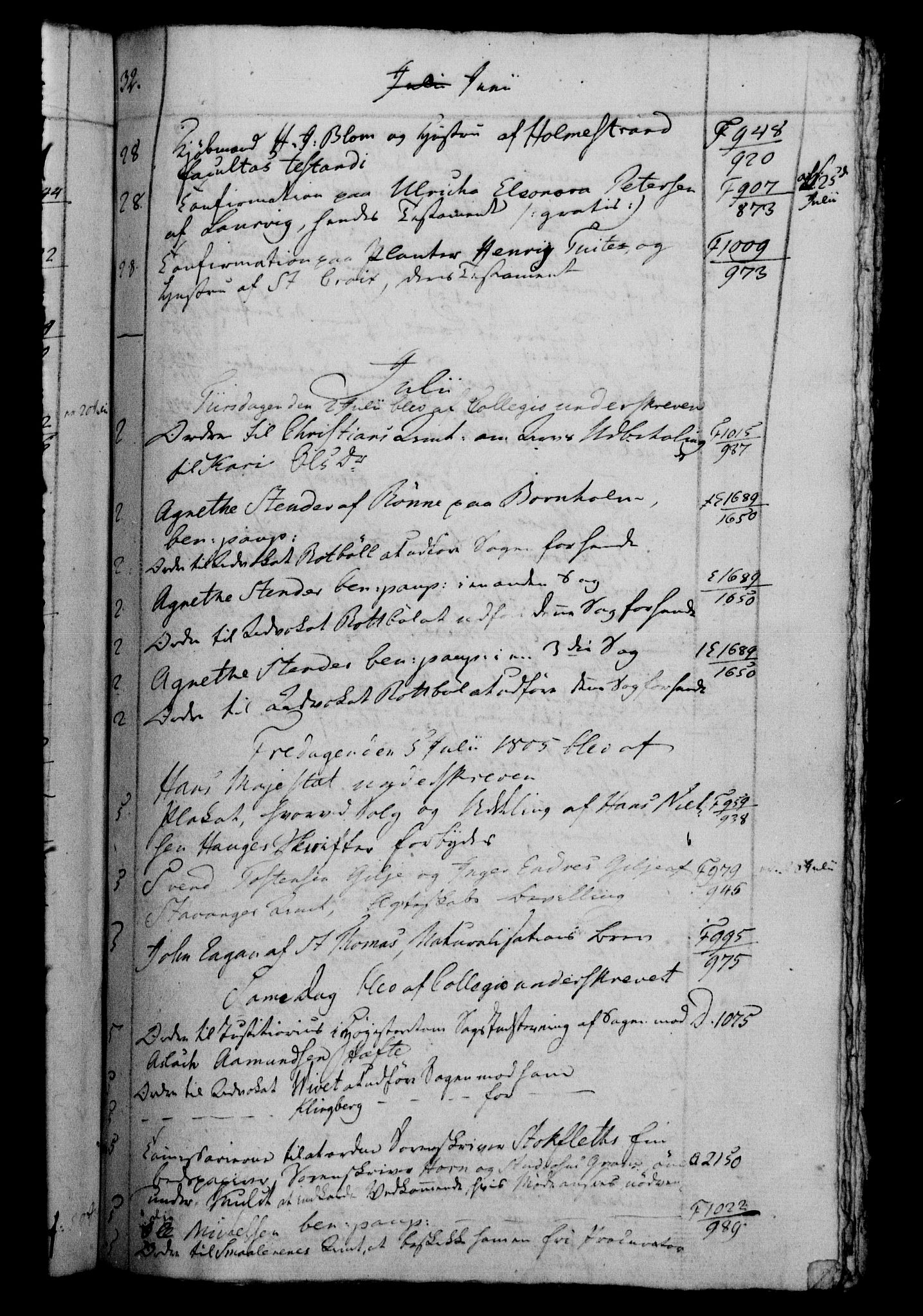 Danske Kanselli 1800-1814, RA/EA-3024/H/Hf/Hfb/Hfbc/L0006: Underskrivelsesbok m. register, 1805, p. 32