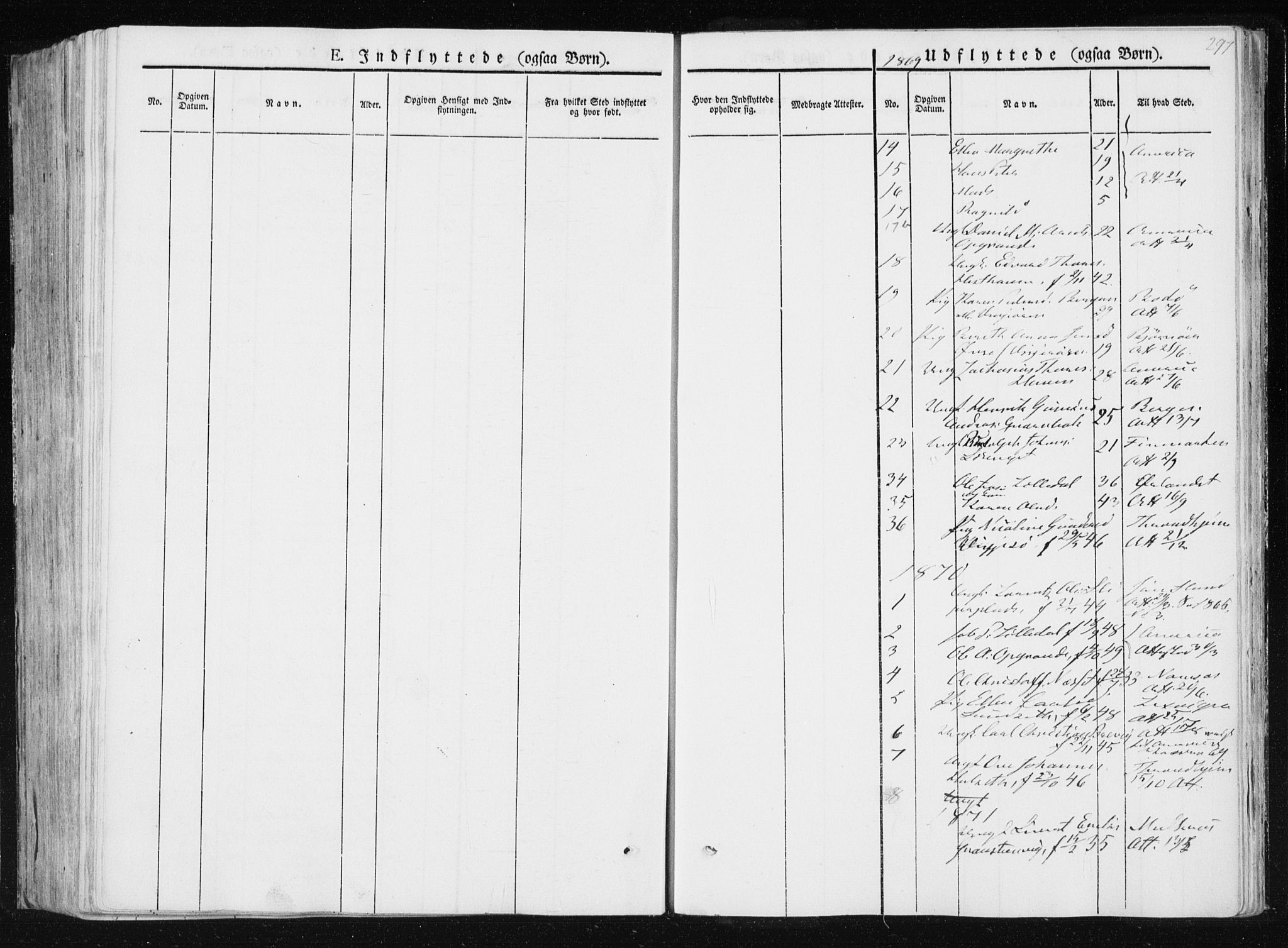 Ministerialprotokoller, klokkerbøker og fødselsregistre - Nord-Trøndelag, SAT/A-1458/733/L0323: Parish register (official) no. 733A02, 1843-1870, p. 297