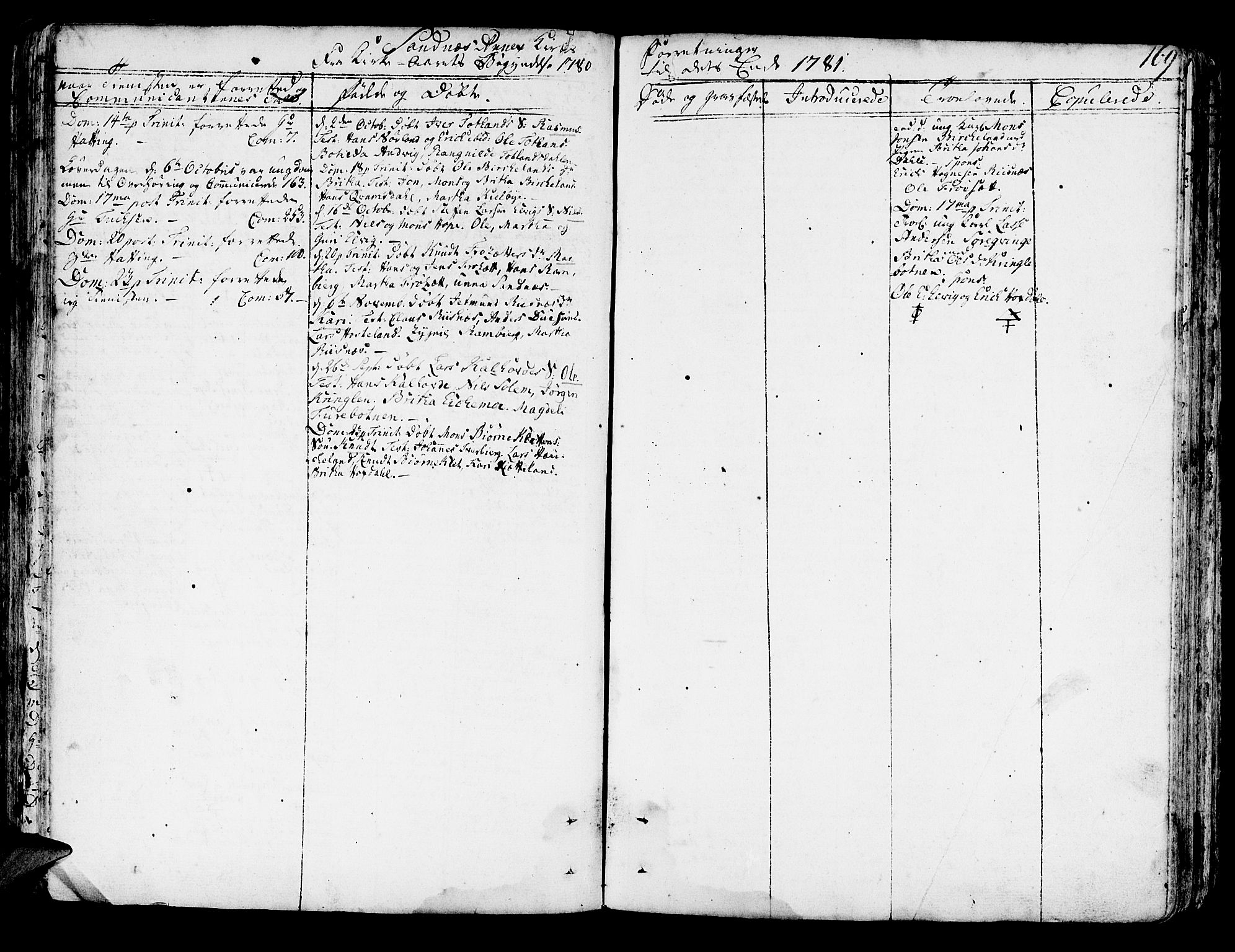 Lindås Sokneprestembete, AV/SAB-A-76701/H/Haa/Haaa/L0004: Parish register (official) no. A 4, 1764-1791, p. 169