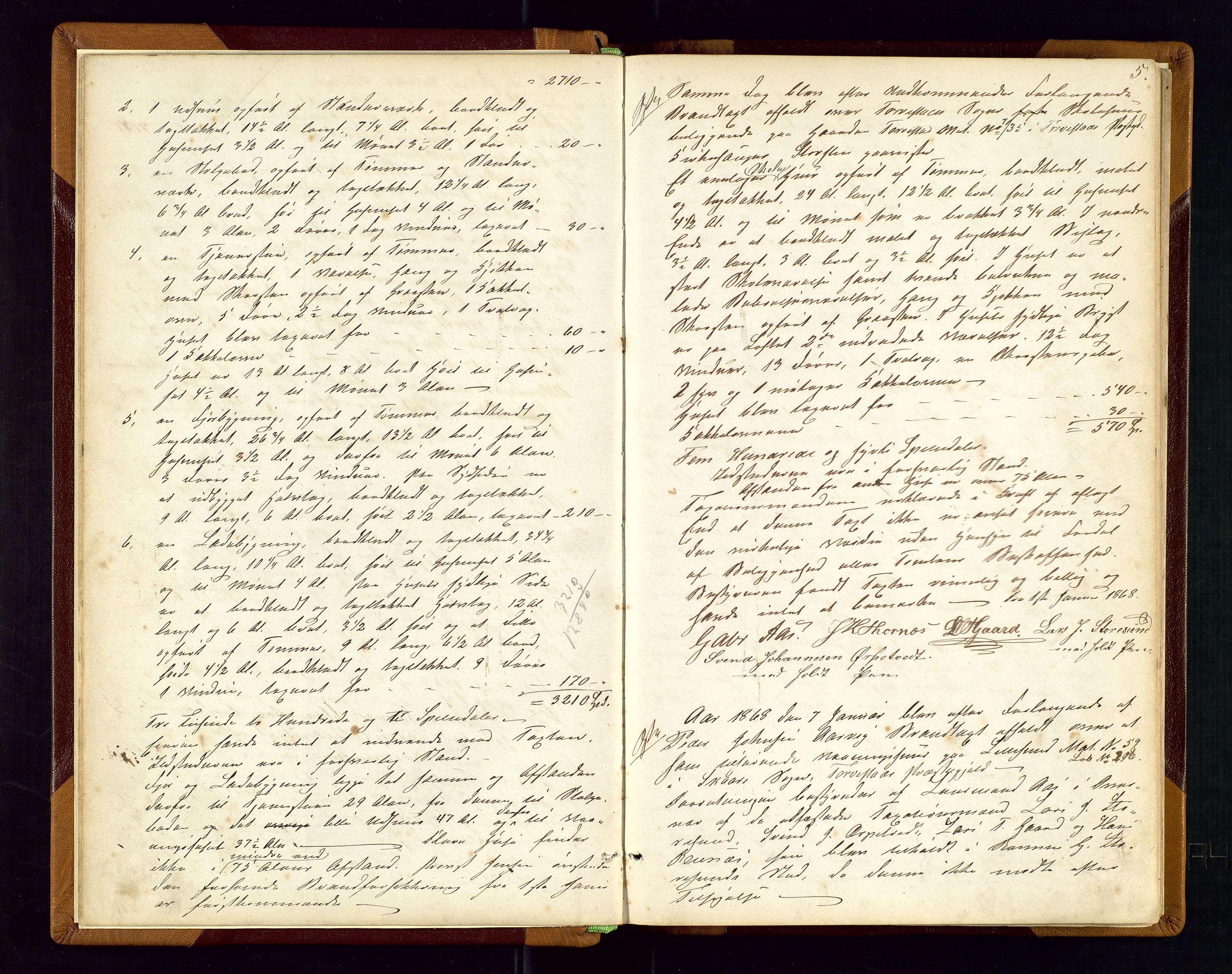 Torvestad lensmannskontor, SAST/A-100307/1/Goa/L0001: "Brandtaxationsprotokol for Torvestad Thinglag", 1867-1883, p. 4b-5a