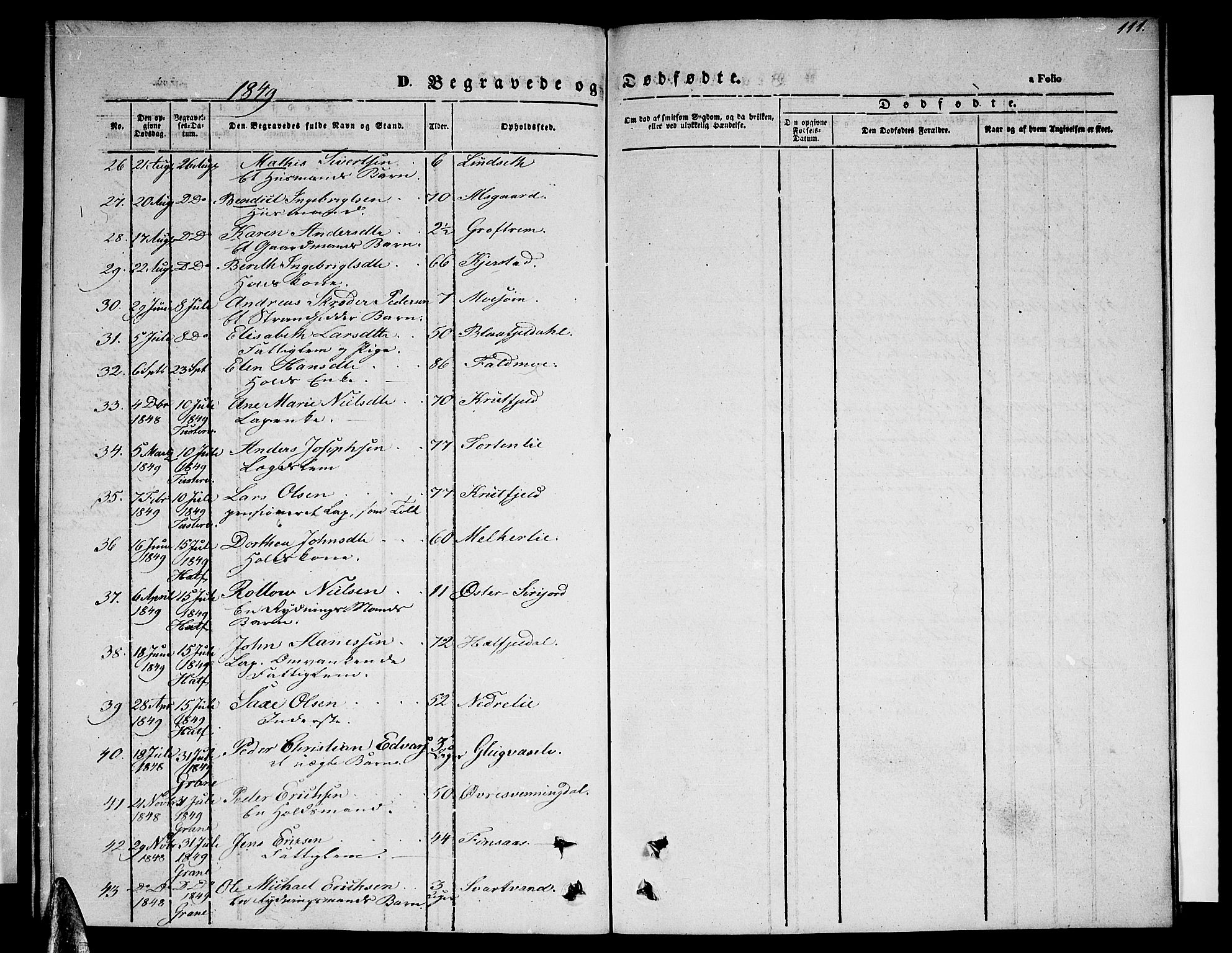 Ministerialprotokoller, klokkerbøker og fødselsregistre - Nordland, AV/SAT-A-1459/820/L0300: Parish register (copy) no. 820C02, 1846-1850, p. 111