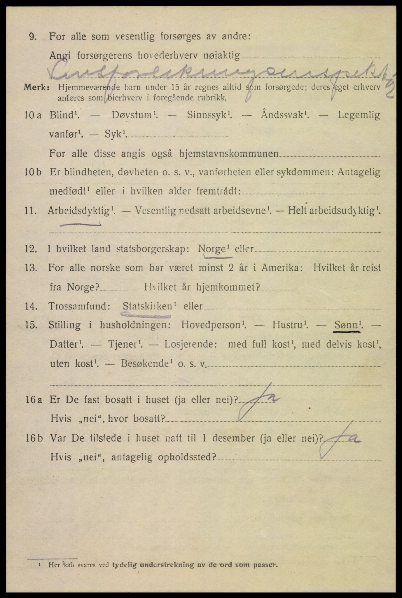 SAK, 1920 census for Kristiansand, 1920, p. 22890