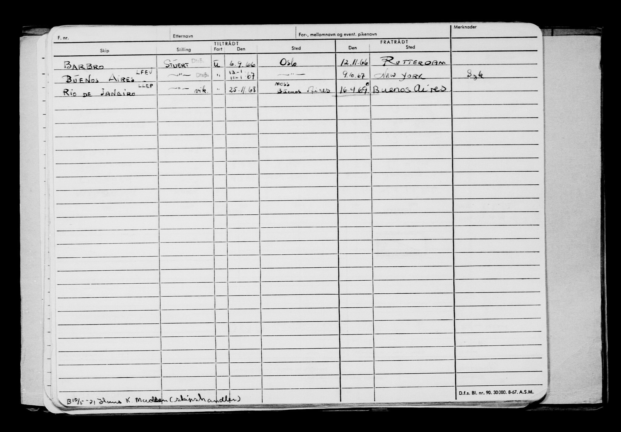 Direktoratet for sjømenn, AV/RA-S-3545/G/Gb/L0142: Hovedkort, 1916, p. 245