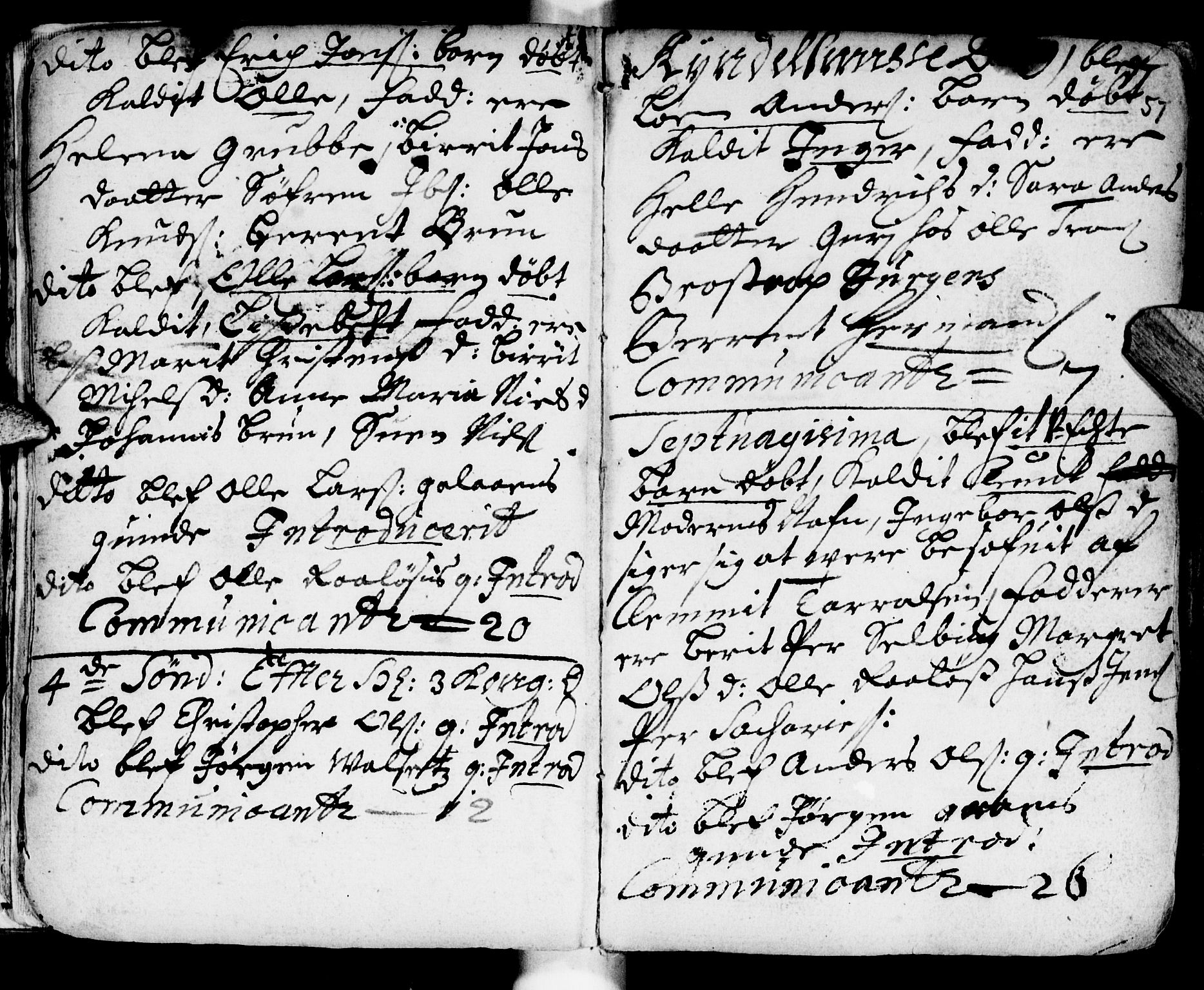 Ministerialprotokoller, klokkerbøker og fødselsregistre - Sør-Trøndelag, SAT/A-1456/681/L0923: Parish register (official) no. 681A01, 1691-1700, p. 57