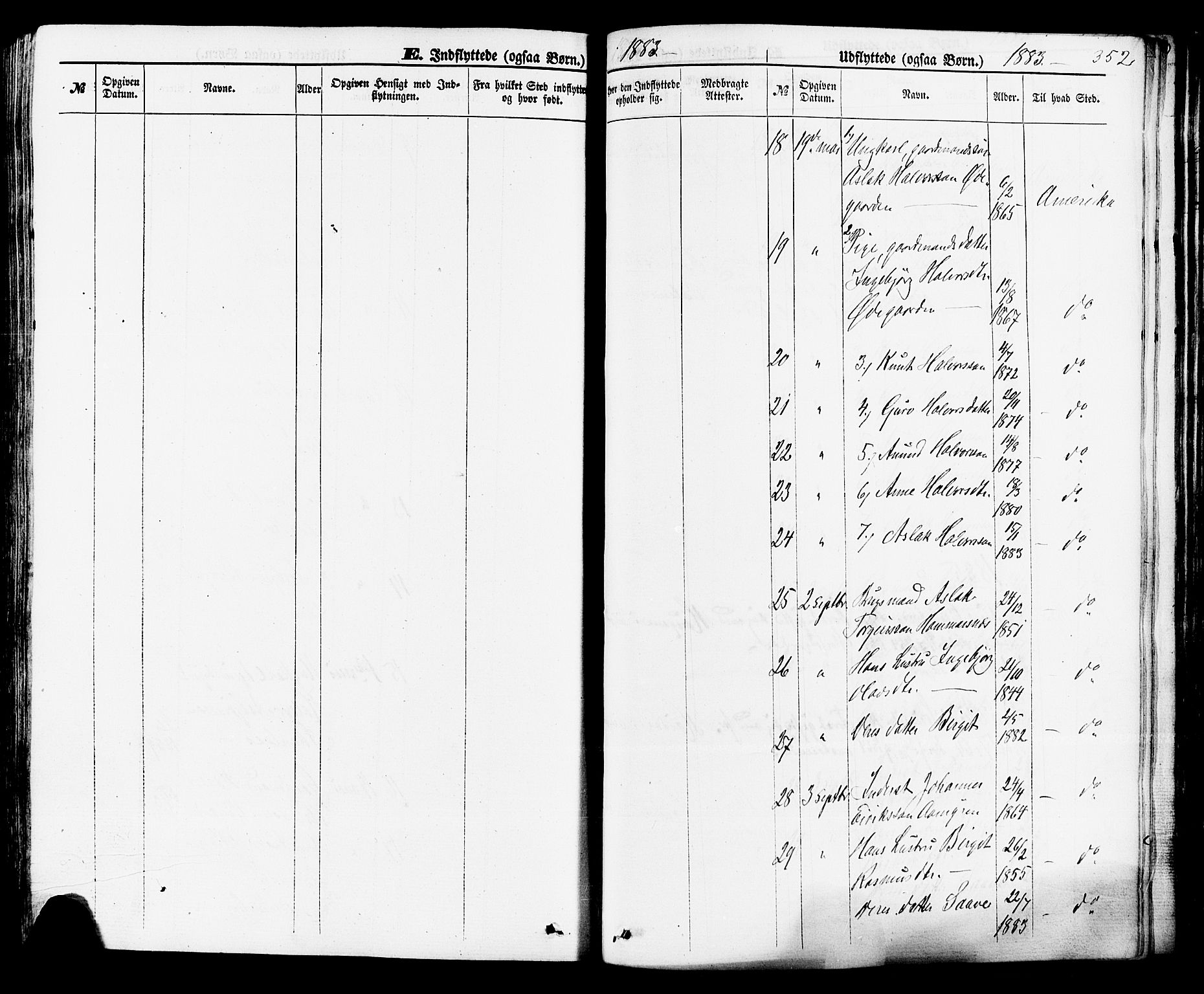 Rauland kirkebøker, SAKO/A-292/F/Fa/L0003: Parish register (official) no. 3, 1859-1886, p. 352