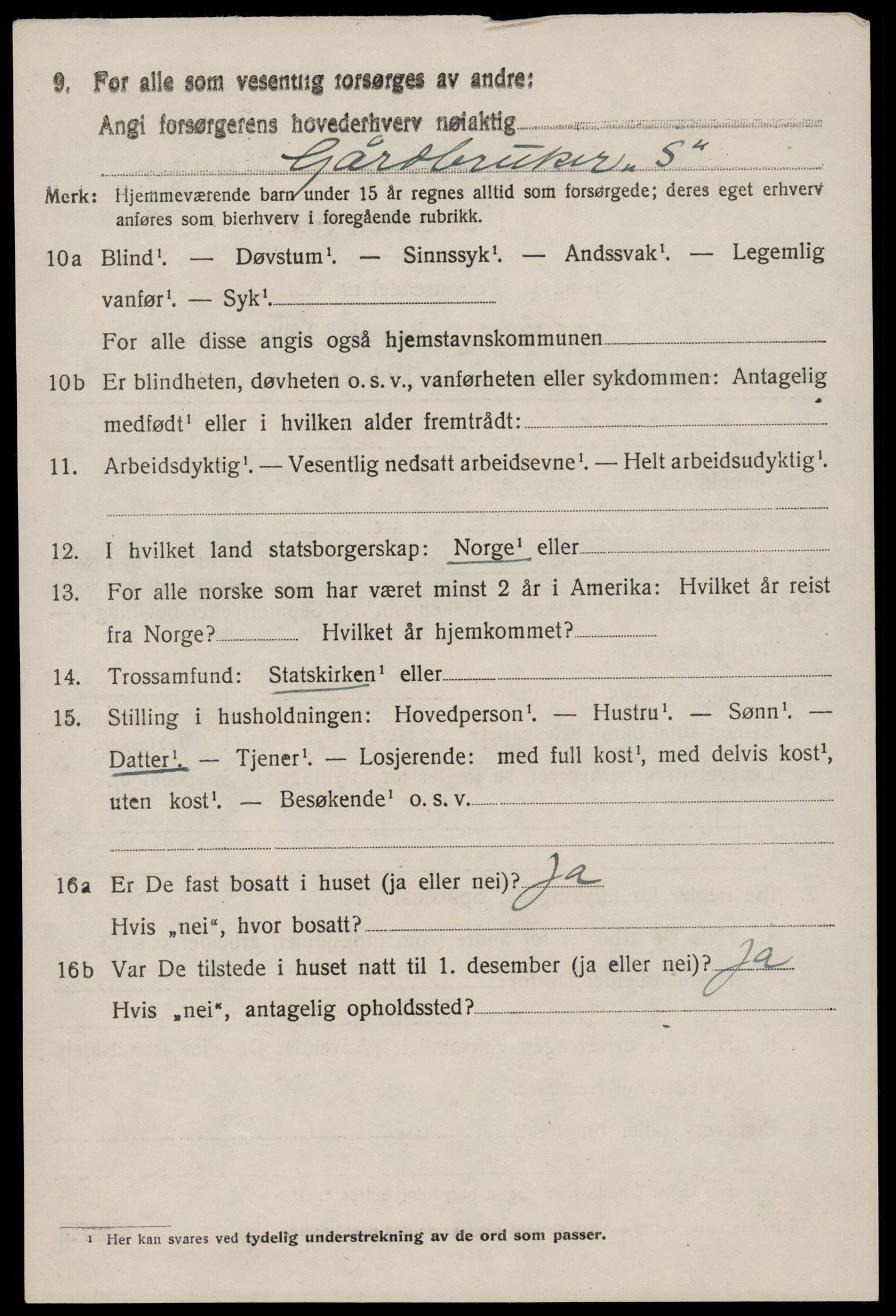 SAST, 1920 census for Rennesøy, 1920, p. 2543