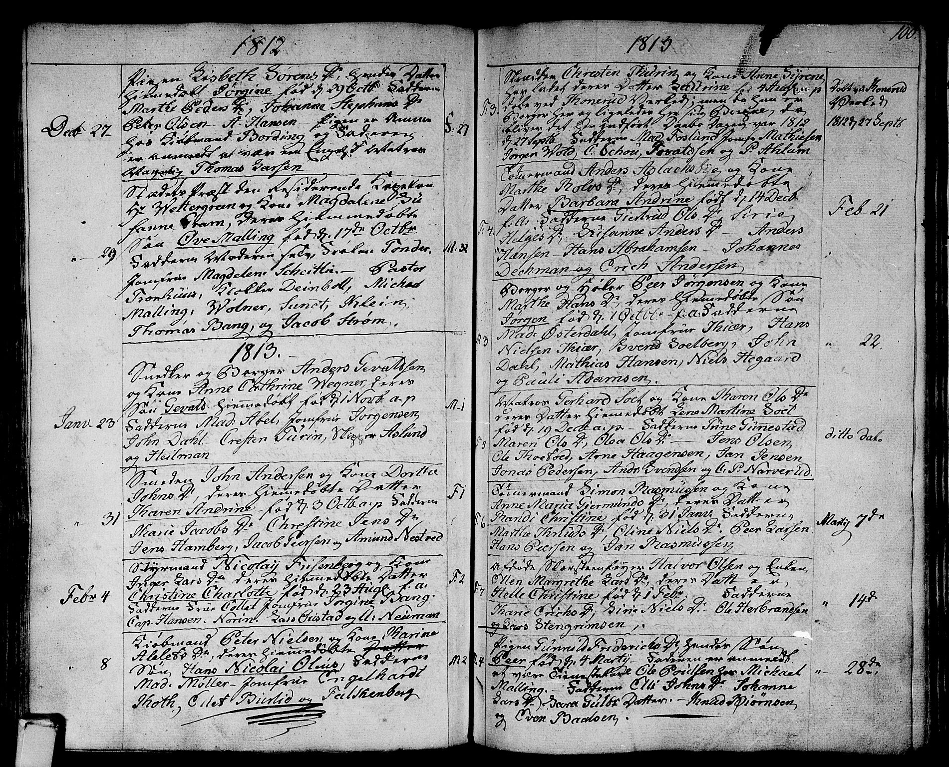 Strømsø kirkebøker, SAKO/A-246/F/Fa/L0010: Parish register (official) no. I 10, 1792-1822, p. 100