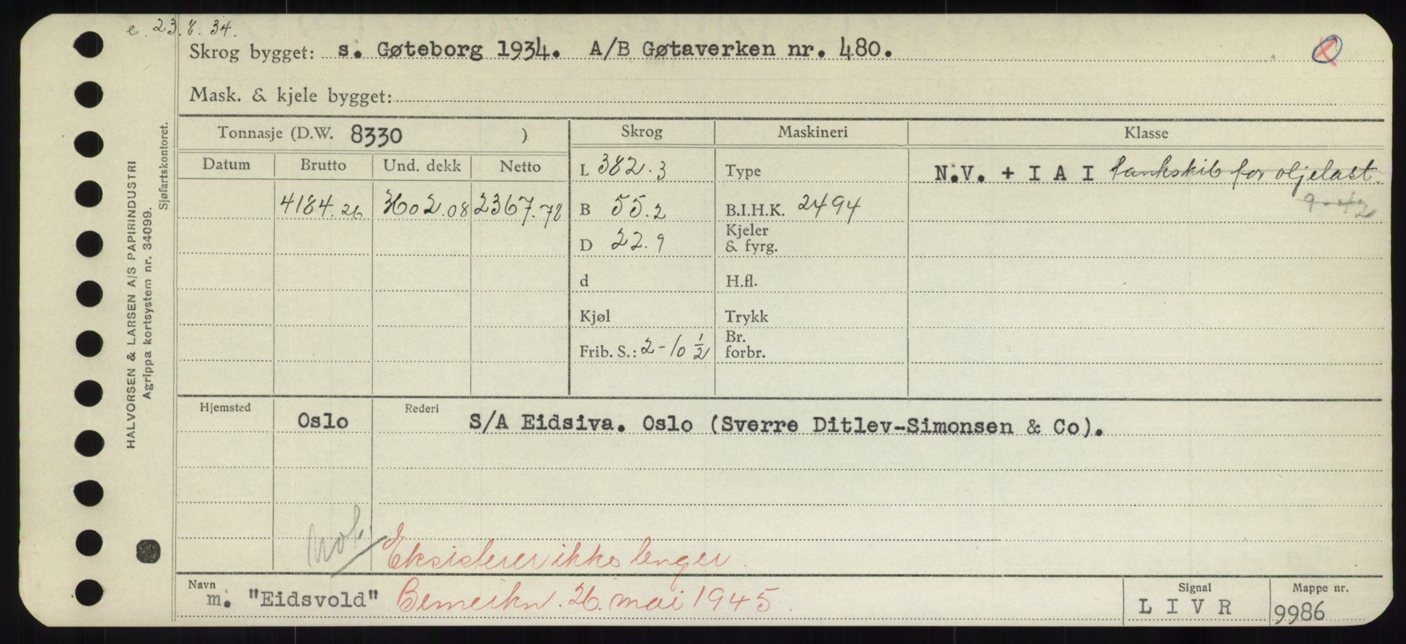 Sjøfartsdirektoratet med forløpere, Skipsmålingen, RA/S-1627/H/Hd/L0009: Fartøy, E, p. 139