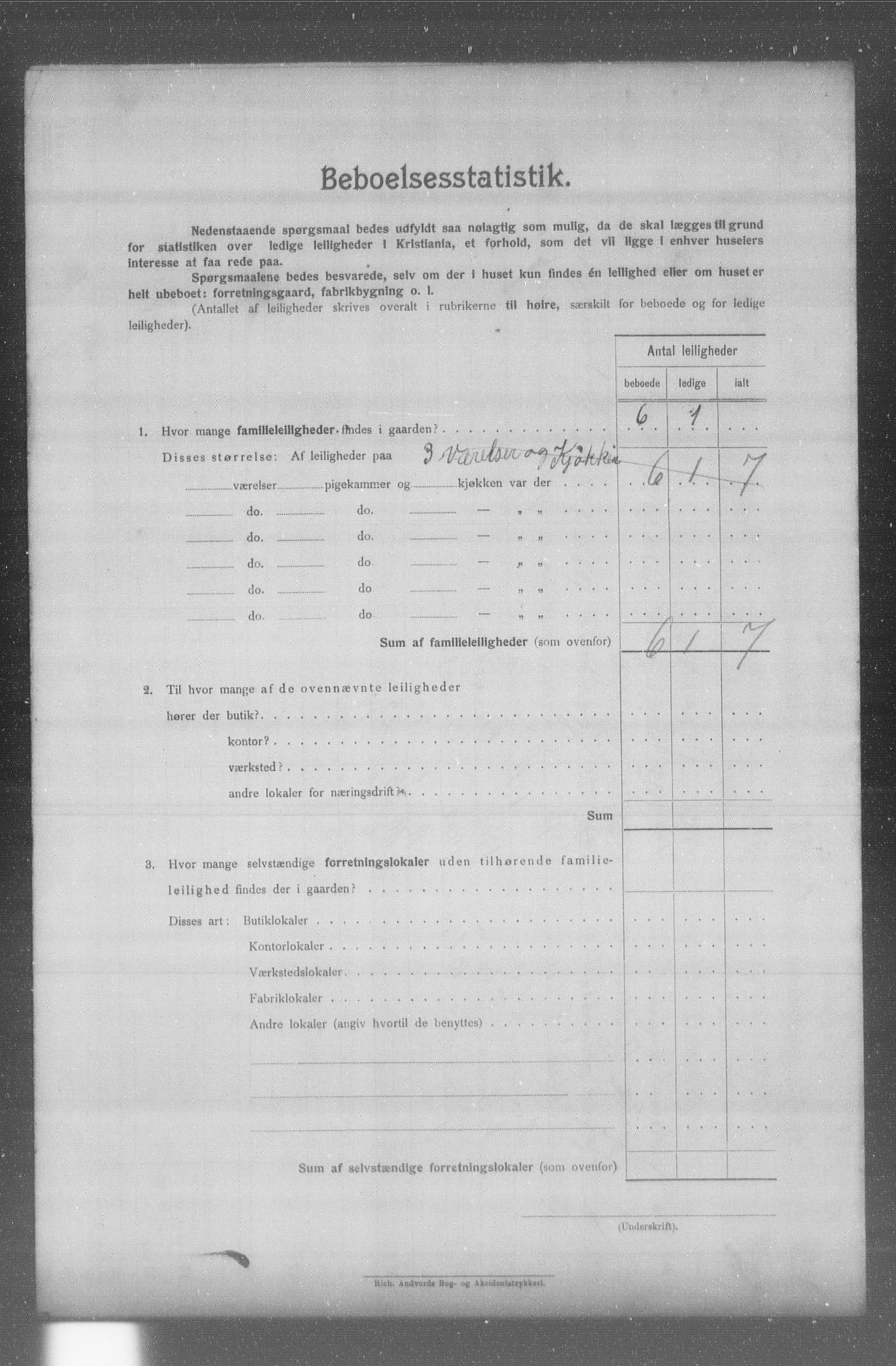 OBA, Municipal Census 1904 for Kristiania, 1904, p. 16913