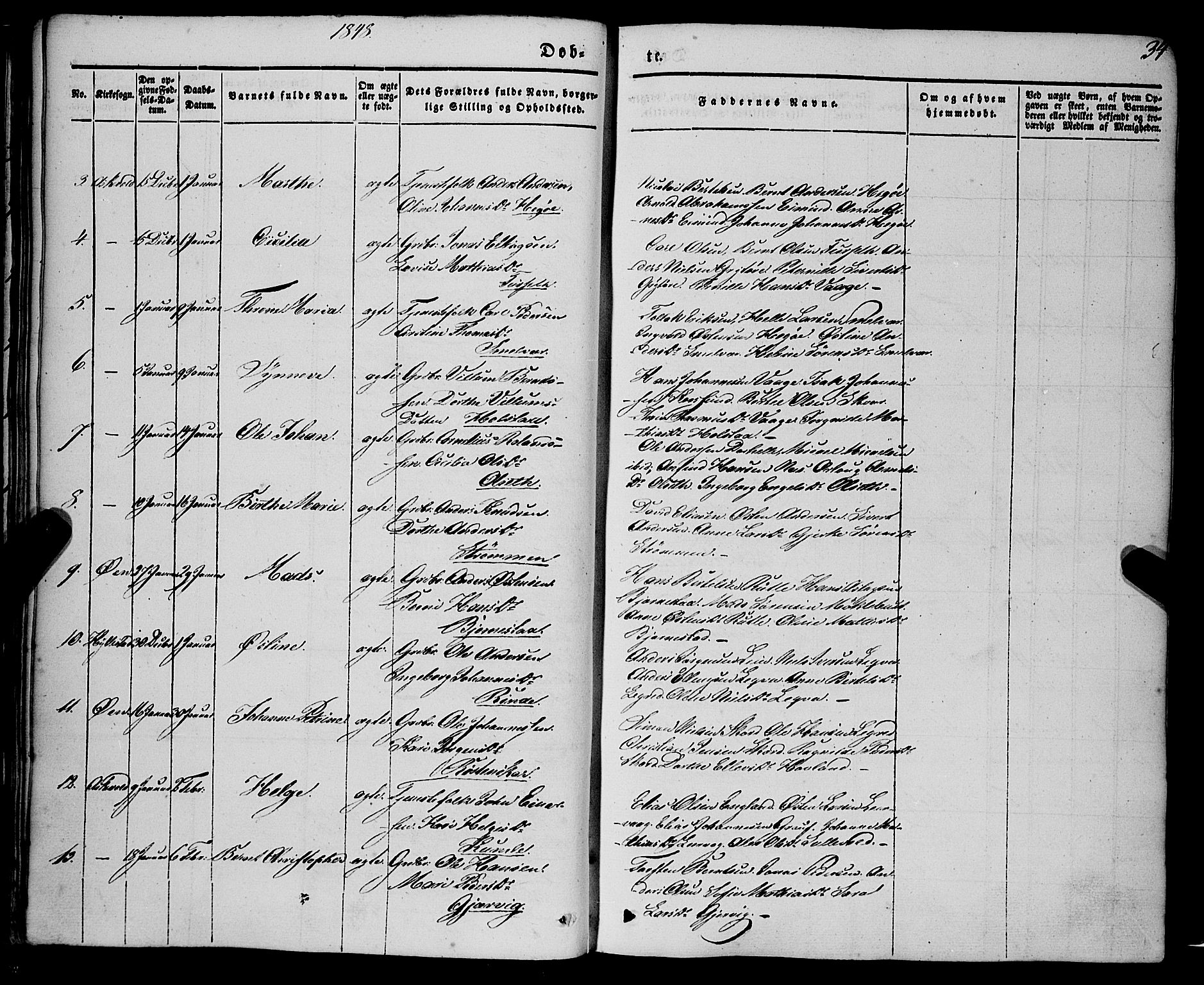 Askvoll sokneprestembete, AV/SAB-A-79501/H/Haa/Haaa/L0011/0001: Parish register (official) no. A 11 I, 1845-1864, p. 34