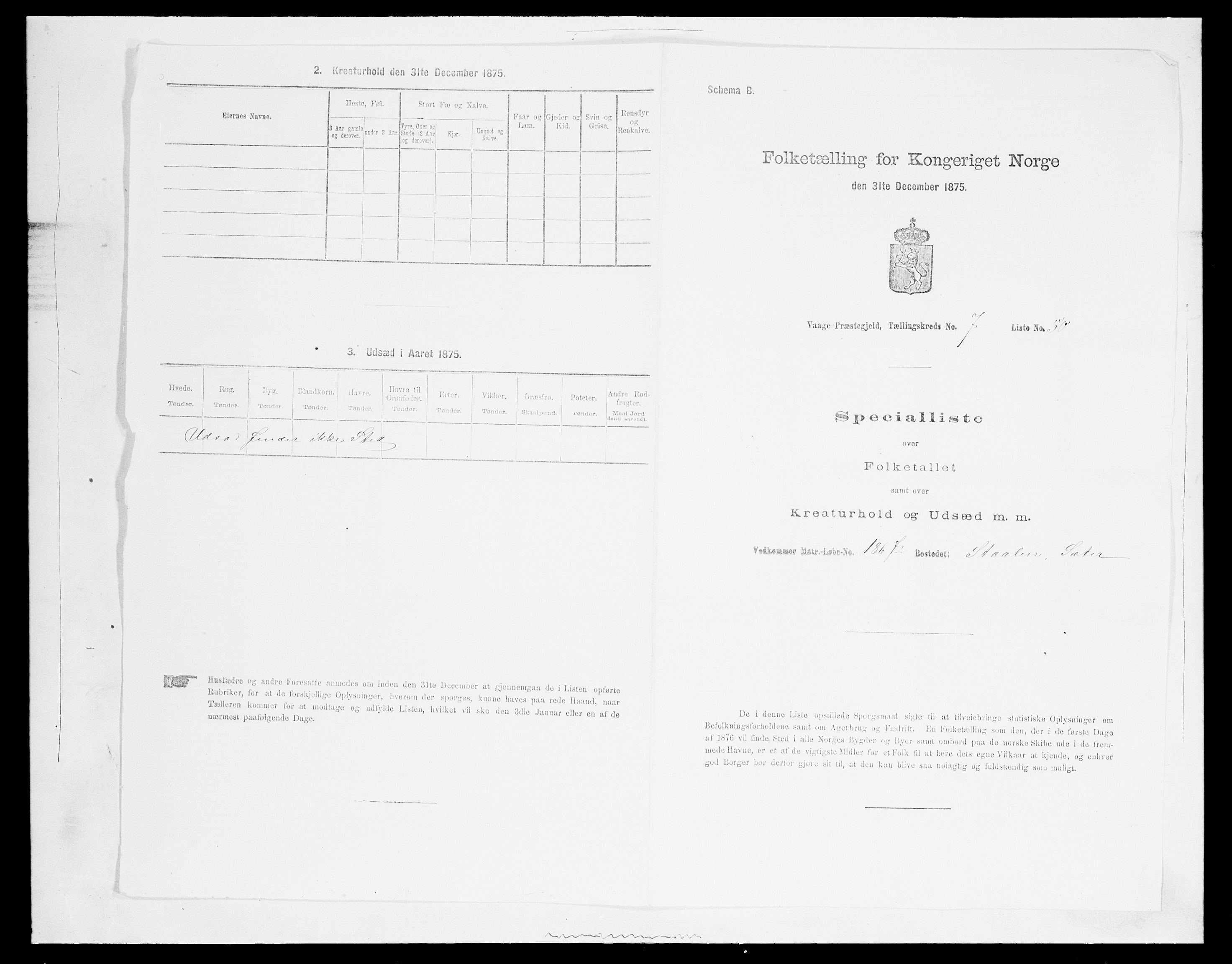 SAH, 1875 census for 0515P Vågå, 1875, p. 1355