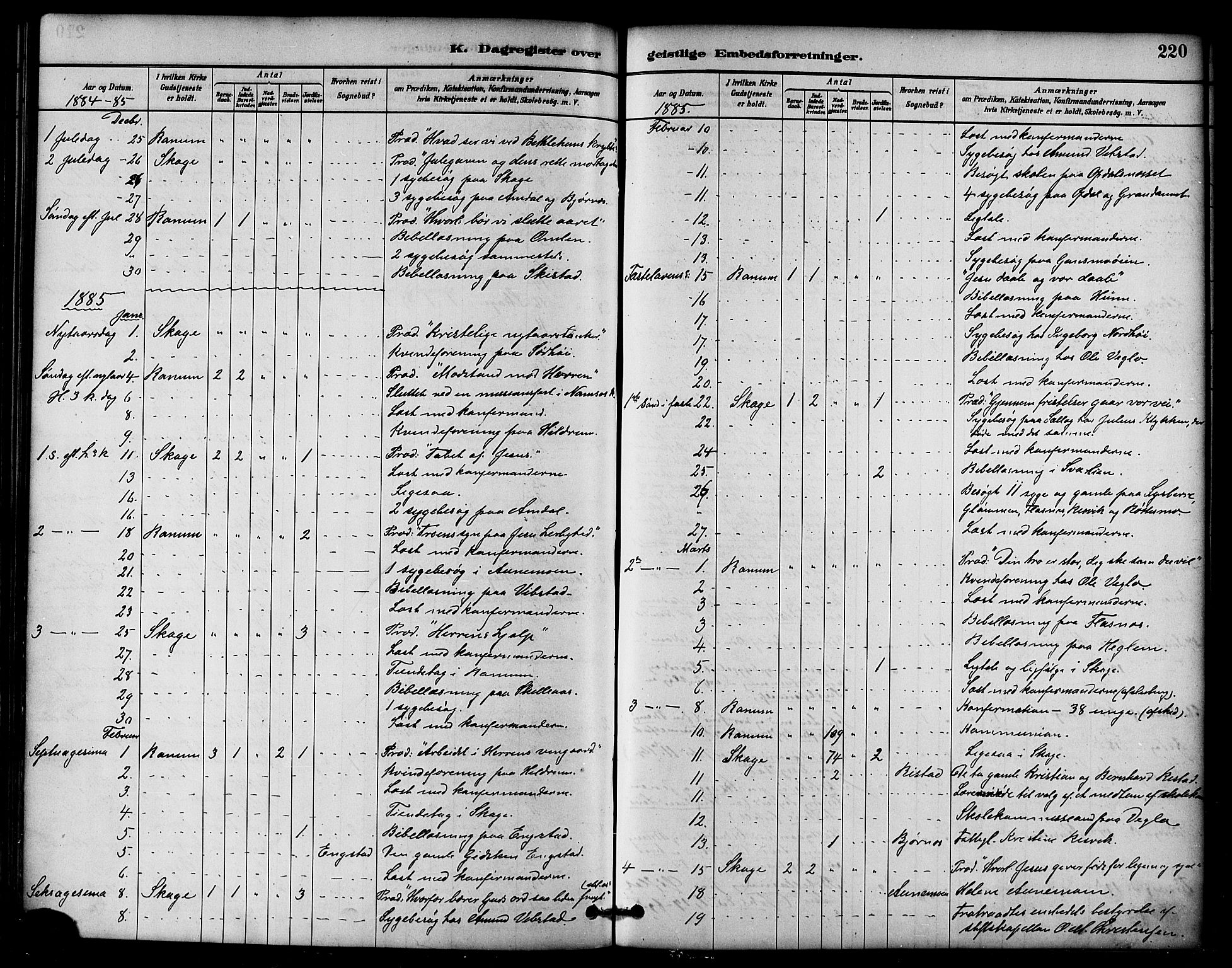 Ministerialprotokoller, klokkerbøker og fødselsregistre - Nord-Trøndelag, SAT/A-1458/764/L0555: Parish register (official) no. 764A10, 1881-1896, p. 220