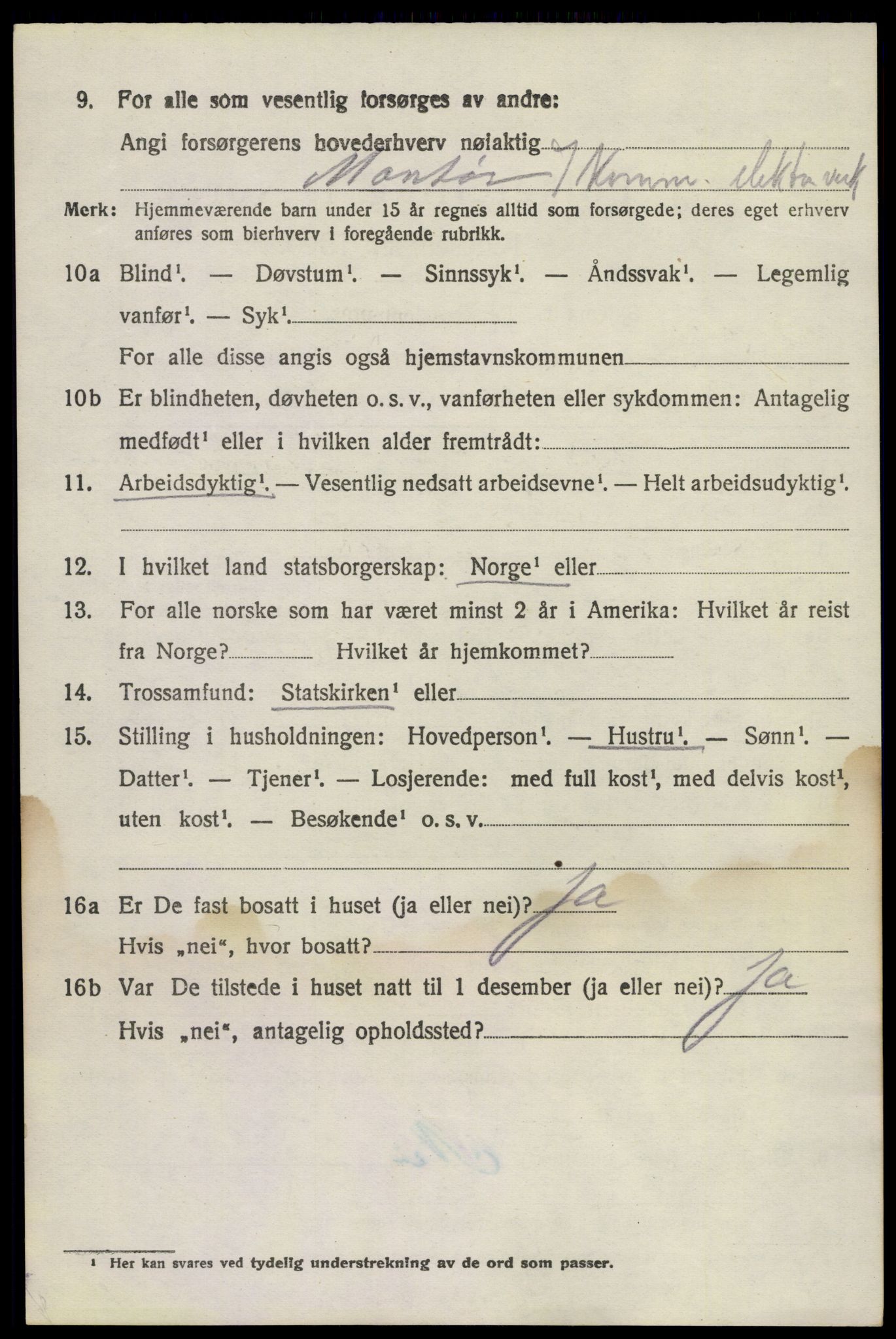 SAKO, 1920 census for Brunlanes, 1920, p. 9740