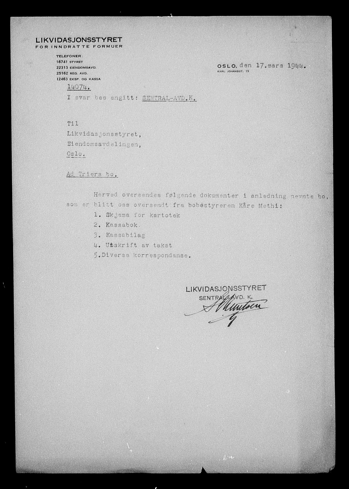 Justisdepartementet, Tilbakeføringskontoret for inndratte formuer, AV/RA-S-1564/H/Hc/Hcc/L0984: --, 1945-1947, p. 398