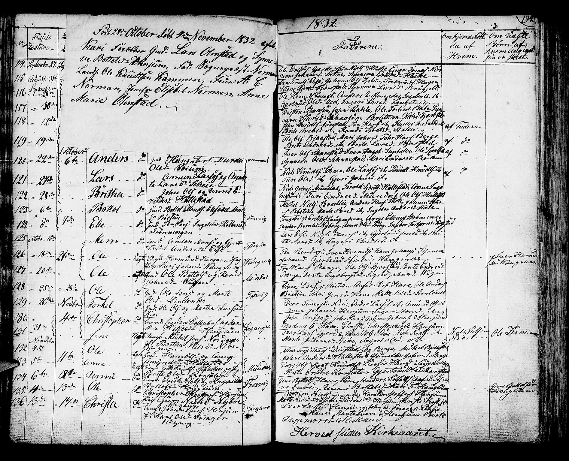 Leikanger sokneprestembete, SAB/A-81001: Parish register (official) no. A 6, 1810-1838, p. 194